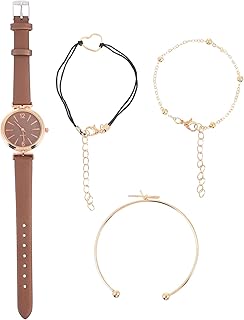 Conjunto De 1 Conjunto De Pulseiras De Relógio Para Meninas Relógios Femininos Conjunto De Pulseiras Femininas Relógio De Pulso Para Meninas Quartzo Relógio De Pulso Com