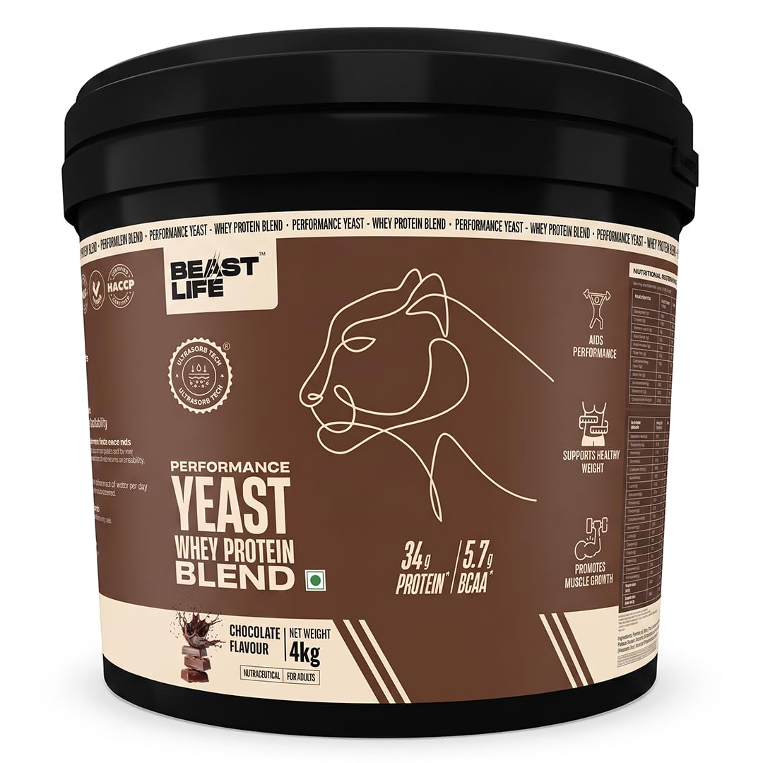 BeastLife Performance Yeast Whey Blend | 34g Protein | 5.7g BCAA | 1Kg | Cold Coffee | Muscle Growth & Recovery | Easy to Digest with Ultrasorb Tech | Smooth & Easy to Mix | Contains Whey Protein Concentrate & Yeast Protein — Amazon image 11