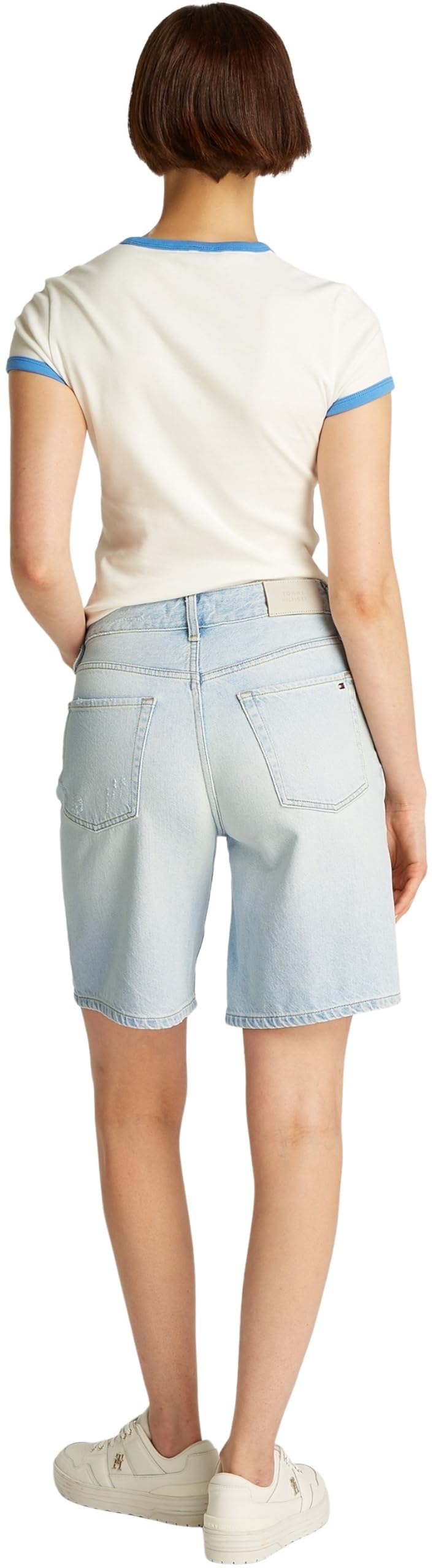 TOMMY HILFIGER Dnm Bermuda Short Hw Sky Ww0ww44388 - DNM BERMUDA SHORT HW SKY WW0WW44388 Kobiety