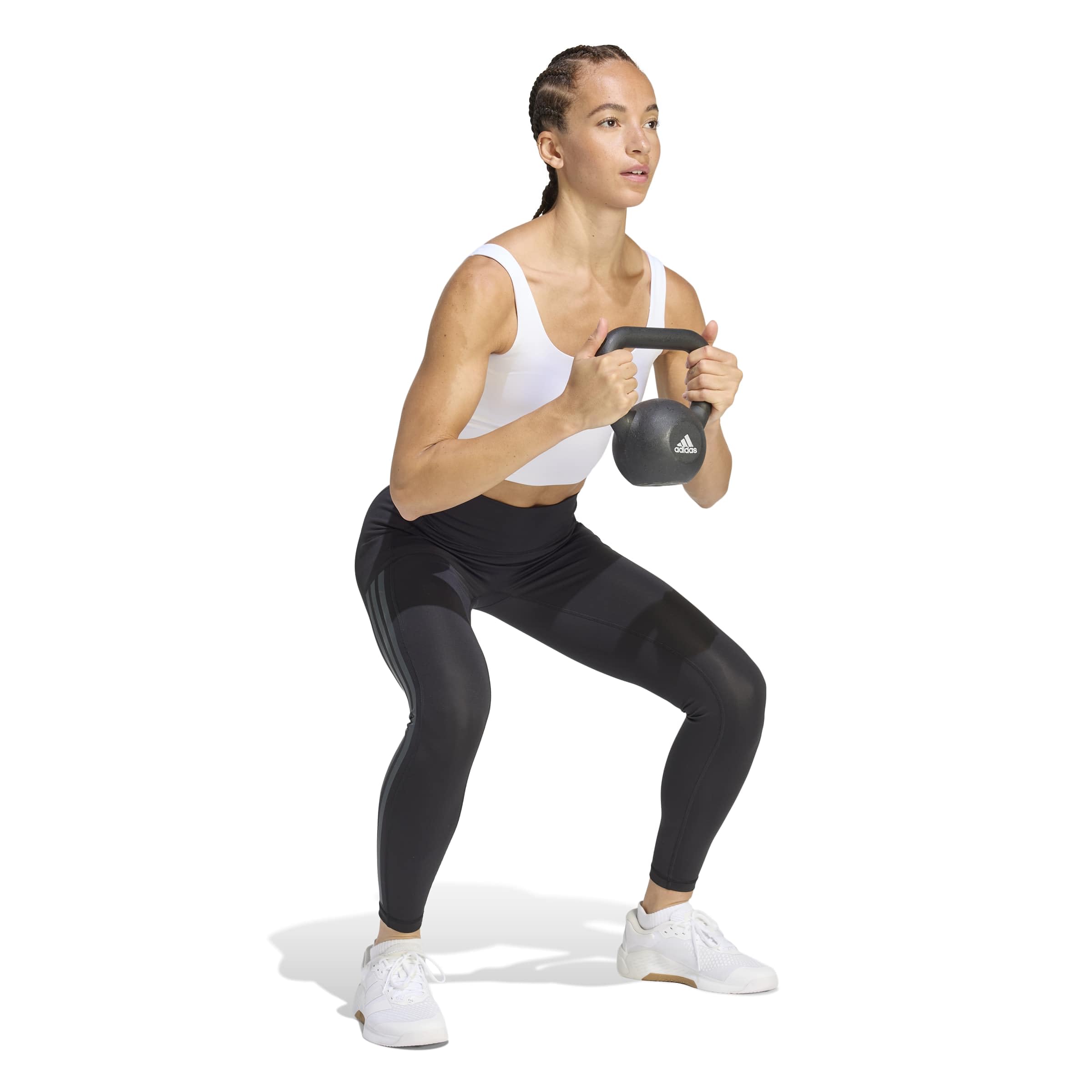 adidas Women's Optime Workout 3-Streifen 7/8 Leggings