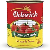 Extrato De Tomate Lata Oderich 880G, Extrato De Tomate Concentrado E Natural, Vermelho, Selecionado E Saboroso, Textura Encorpada E Cor Intensa, Pronto Para Molhos, Massas E Pizzas, Tradição Em Qualid