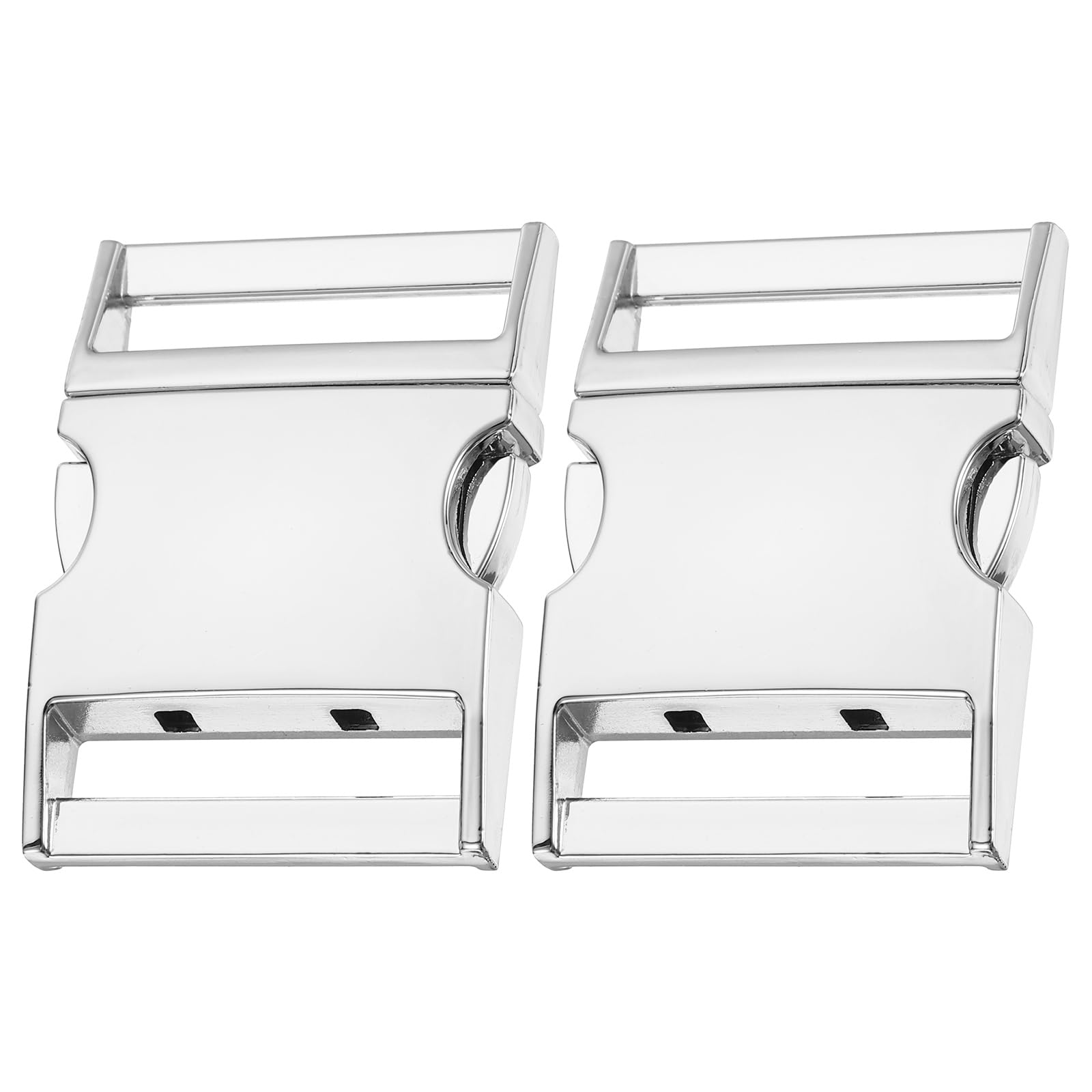 sourcing map 2pcs Metal Quick Side Release Buckles 3/4"(20.5mm) Zinc Adjustable Quick Release Buckle Replacement Snaps Clips Clasps for Backpack Straps Fanny Pack Dog Collars, Silver