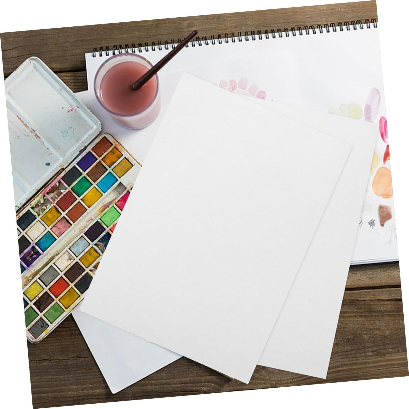 Operitacx 100blätter Aquarellpapier Dickes Wasserfarbenpapier Zum Malen Für Aquarell Skizzen Design Künstlerisches Arbeiten Zeichnungen Graffiti Bastelarbeiten Architekturpapier Schule