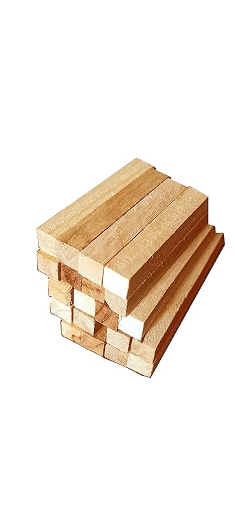 perfect wood works Unfinished Wooden Dowel Craft Stick 10cm (4inches)