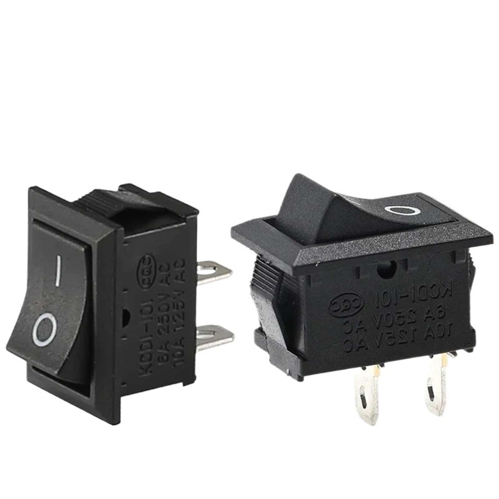 Mini interrupteur à bascule 12V bouton On Off carré 6A 250V commutateur câblé pour électronique