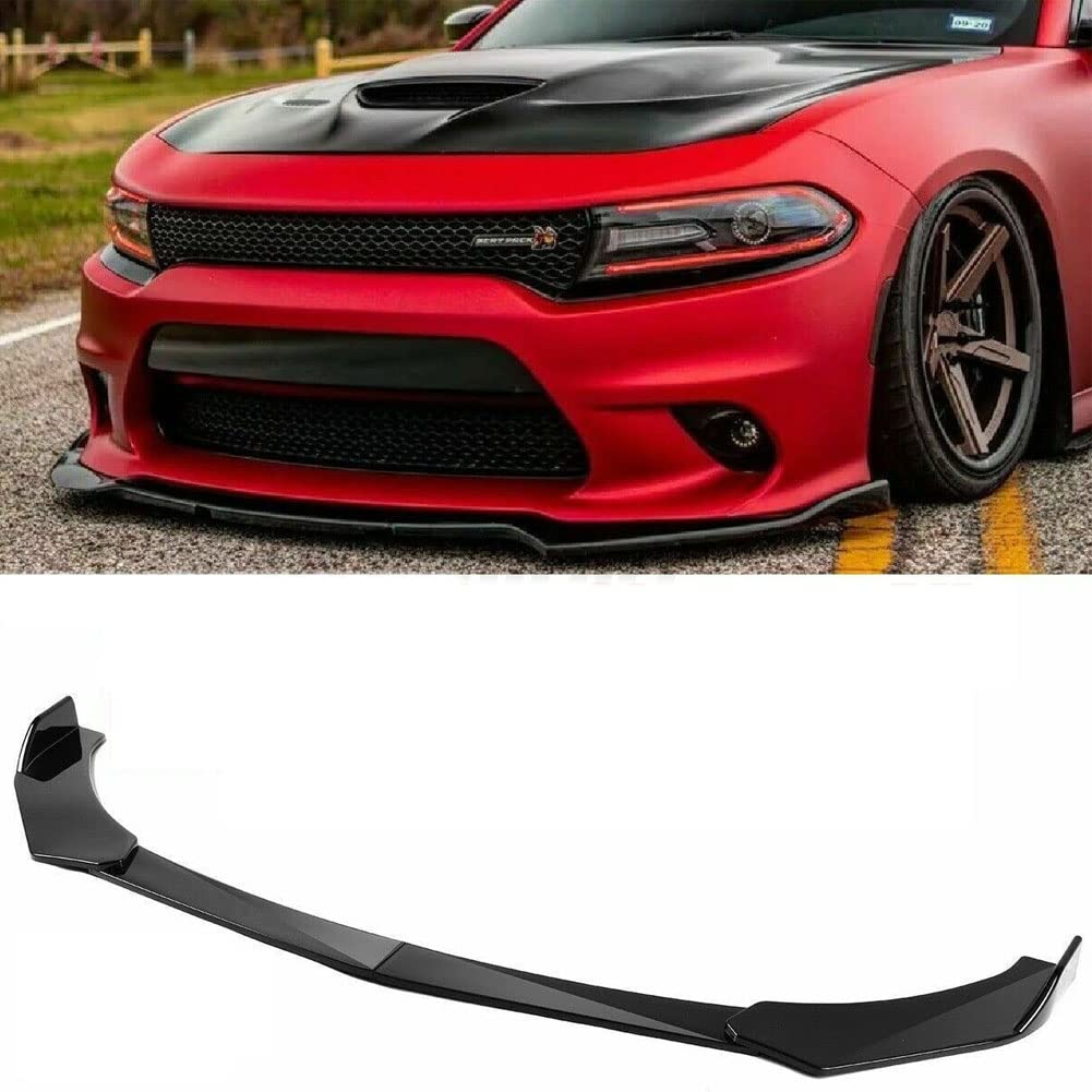 Universal Front Bumper Lip Splitter Kit With Strut Rods – Fits Dodge Charger SRT, Challenger, Mustang, Honda Accord, Mazda & More
