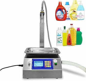 Liquid Filling Machine, 8-1000g, 3.2 L/MIN Automatic Bottle Filler Bottling Machine Digital Control, for Juice, Laundry Detergent, Gel, Oil, Diaphragm Pump/