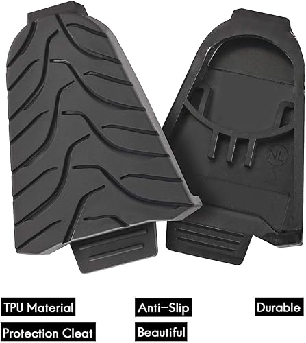 Miniatura 22 de NAACOO Tacos de bicicleta - Compatible con pedales Shimano SPD-SL / SM-SH10 SH11 SH12 Cleats, interior y exterior Peleton pedales de ciclismo