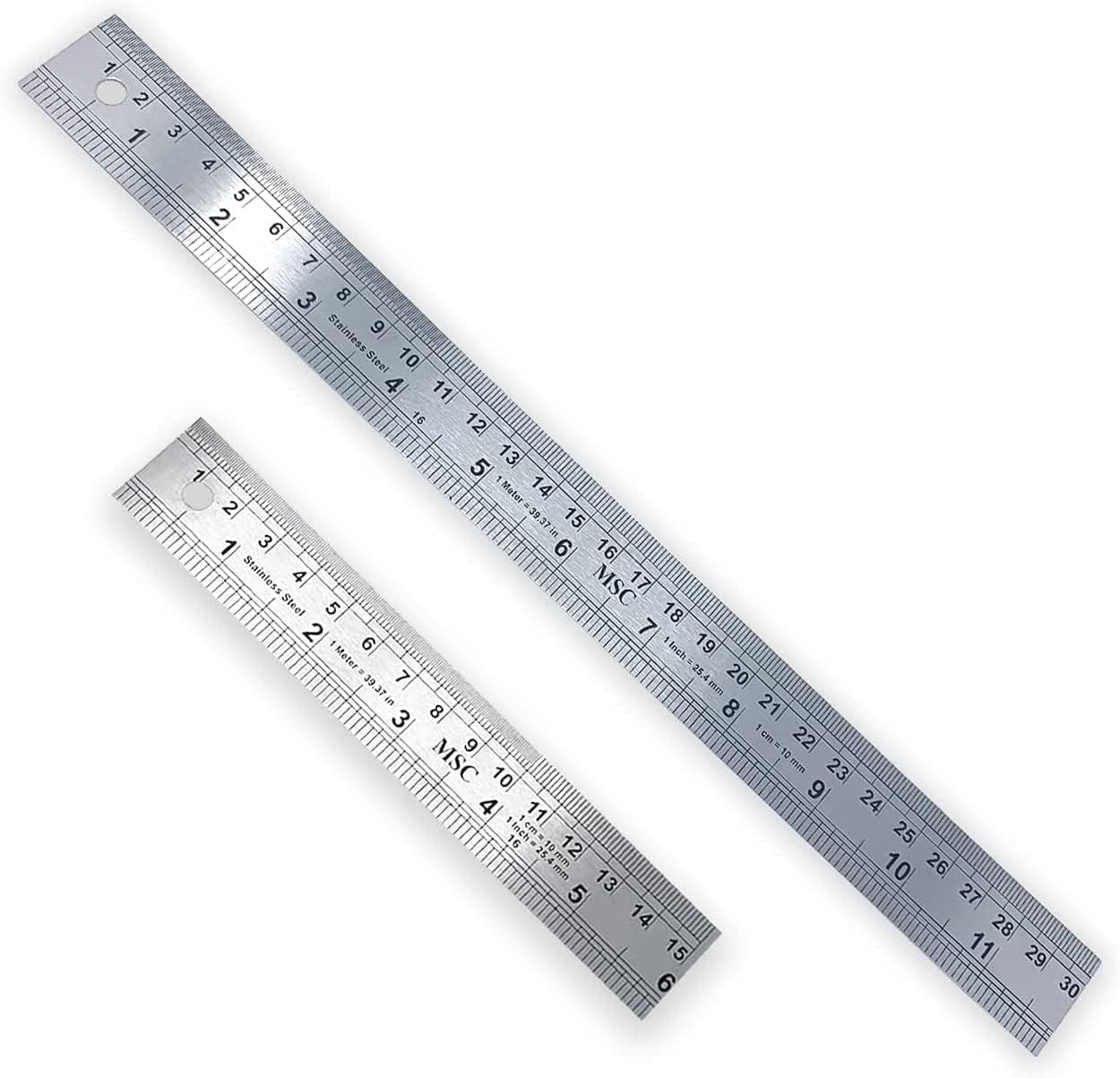 MSC Stainless Steel Metal Shatterproof Straight Edge Metric Ruler Ideal ...
