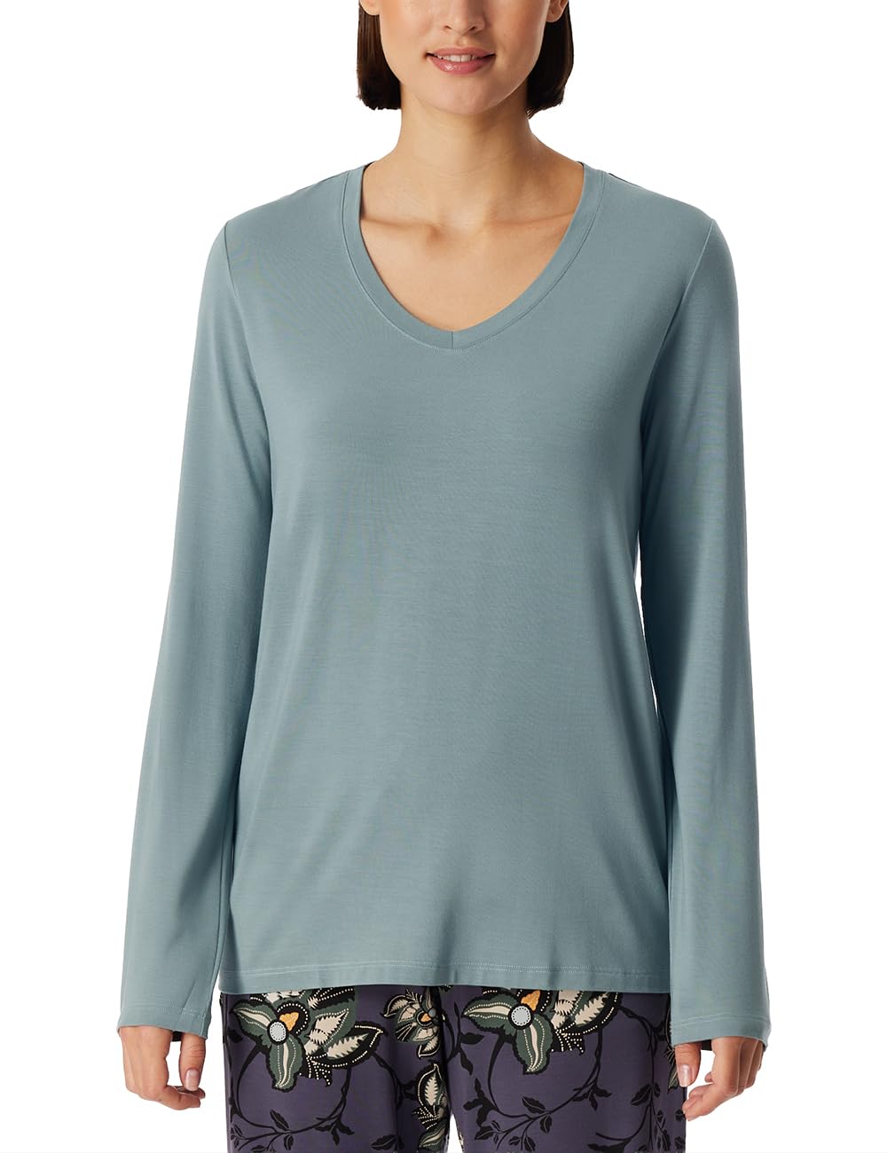 Schiesser Góra od pidżamy Kobiety Schiesser Damen Schlafshirt Langarm Modal - Mix + Relax