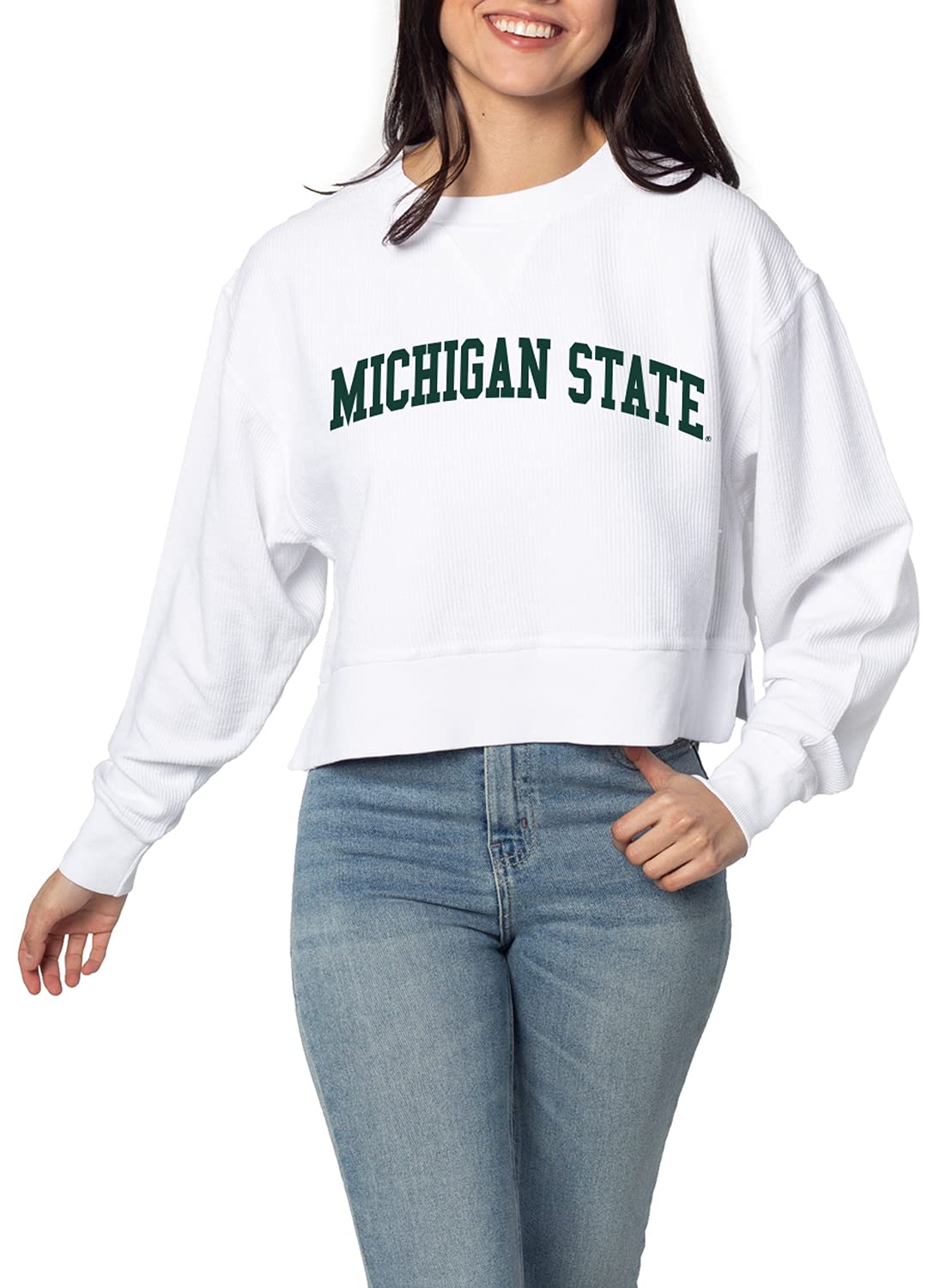 chicka-d NCAA womens Corded Boxy Pullover