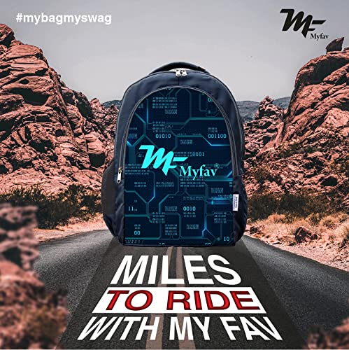 Image of MY FAV Laptop Backpack | Printed Lightweight Laptop Bag for Men & Women | Water-Resistant Office, School & College Backpack | Spacious & Durable with Multi Compartments |Fits Up to 17 inch Laptop