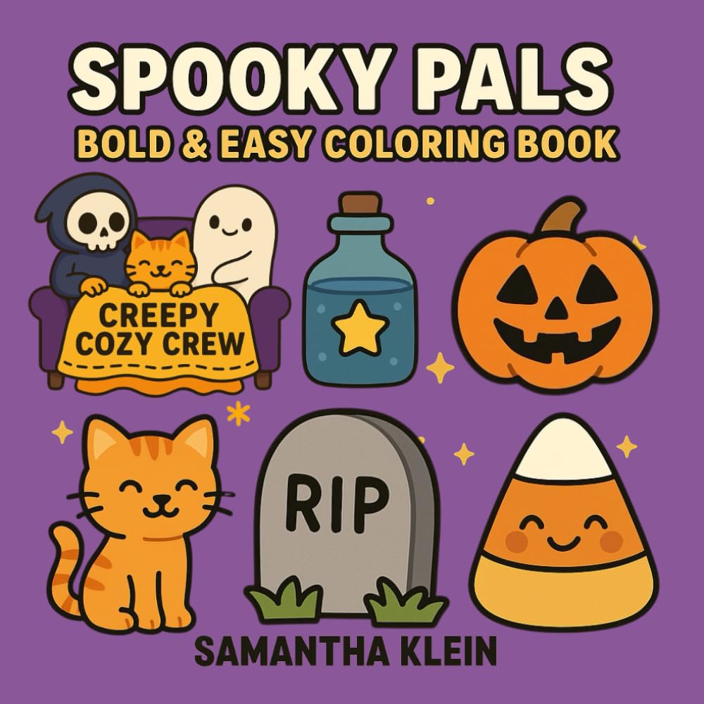 Spooky Pals: Bold & Easy Coloring Book for Kids and Adults (Pals Series)