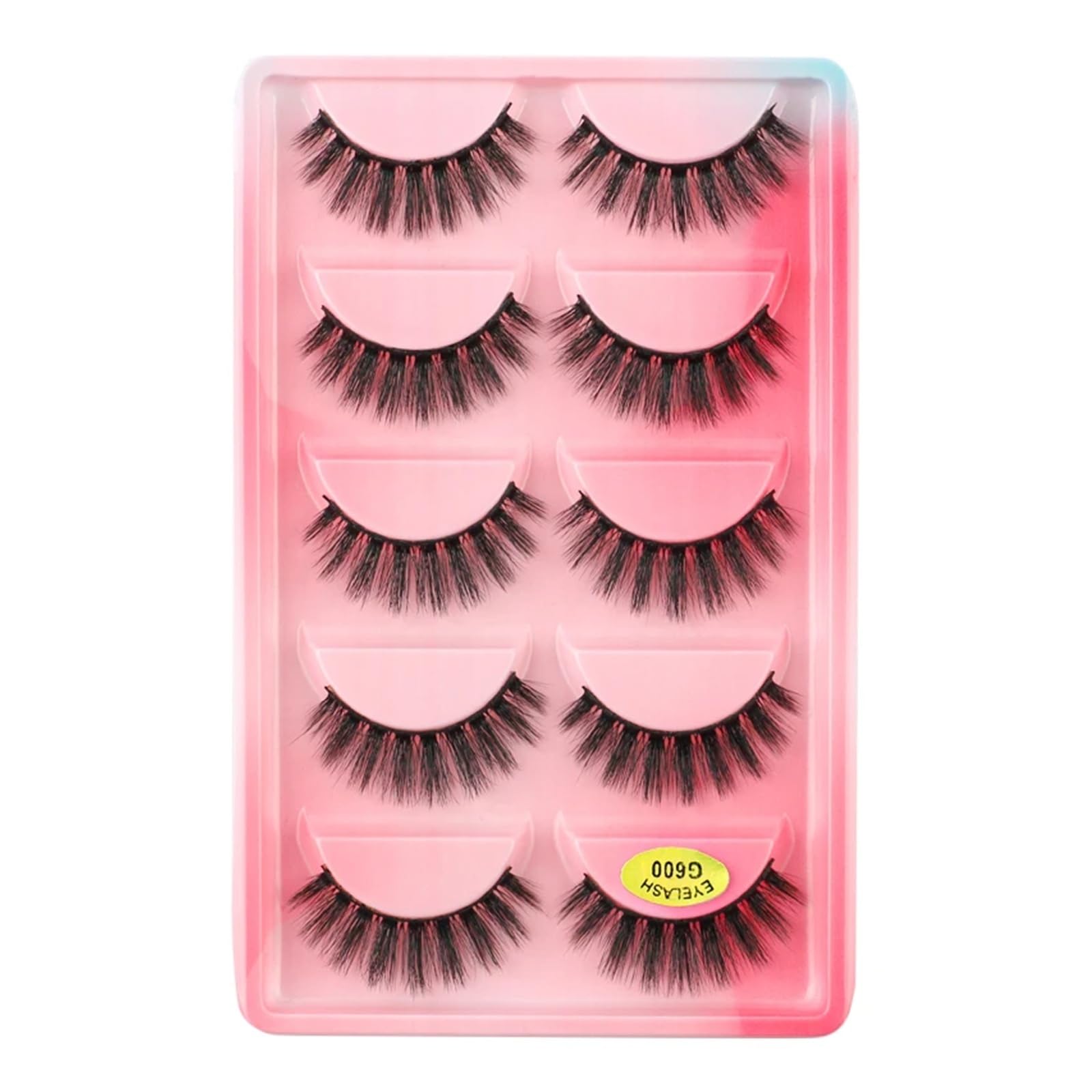 UAMOU Lashes 10 20 50 100 Boxes Mink Eyelashes 5 Pairs Natural False Eyelashes Thick Fluffy Faux Cils