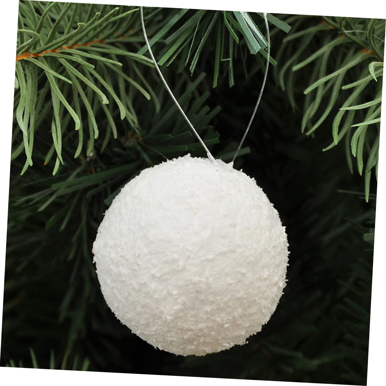 EXCEART 18 Piezas Bola De Nieve De Navidad Colgantes De Bolas De Nieve Bolas De Espuma para Manualidades DIY Bola Colgante De Navidad Bola De Navidad Artesanía Paseo El Plastico