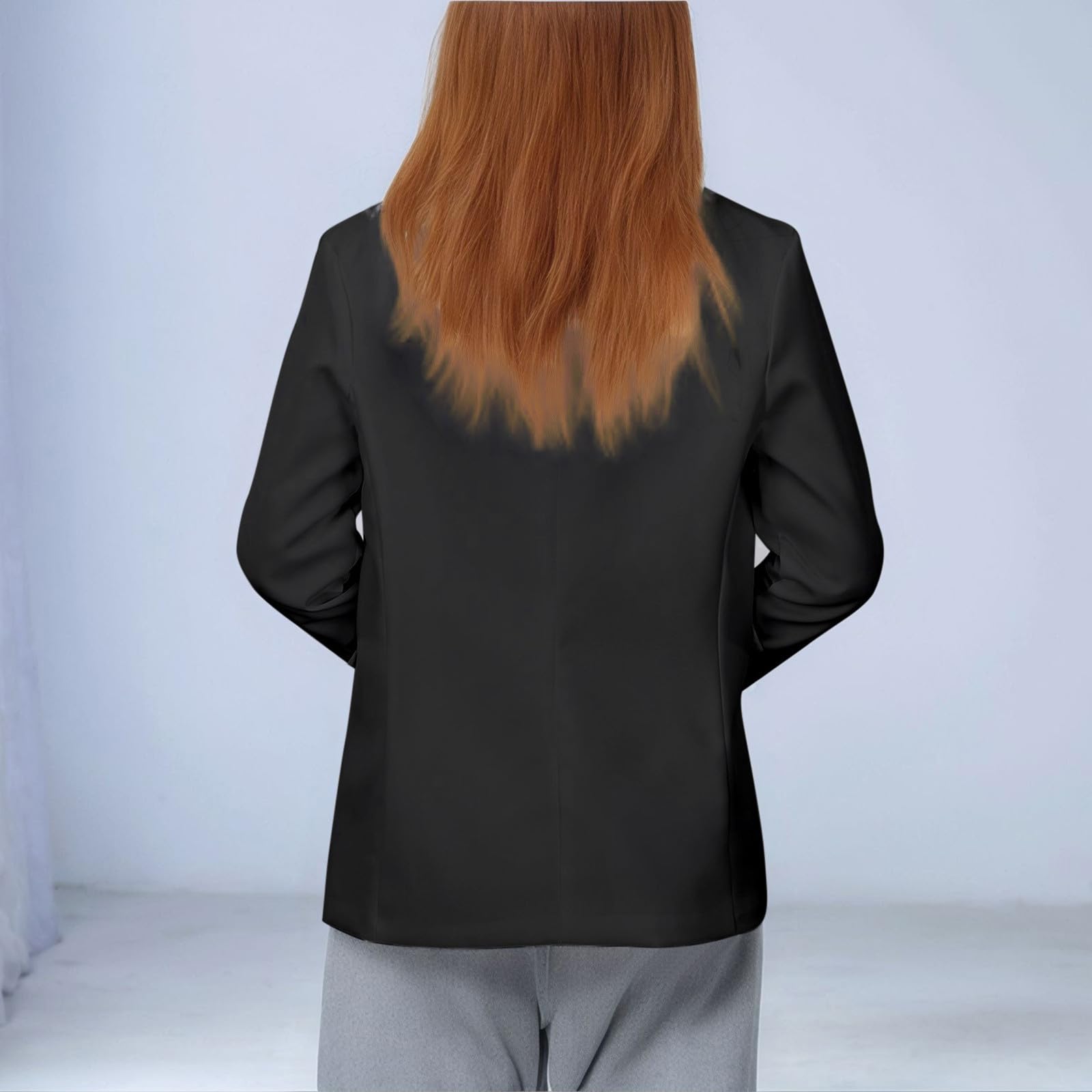 Generisch Mädchen Einfarbig Formale Revers Anzug Mantel Button Down Lange Seelve Blazer Anzug Jacke Für Kinder (Black, 11-12 Years)