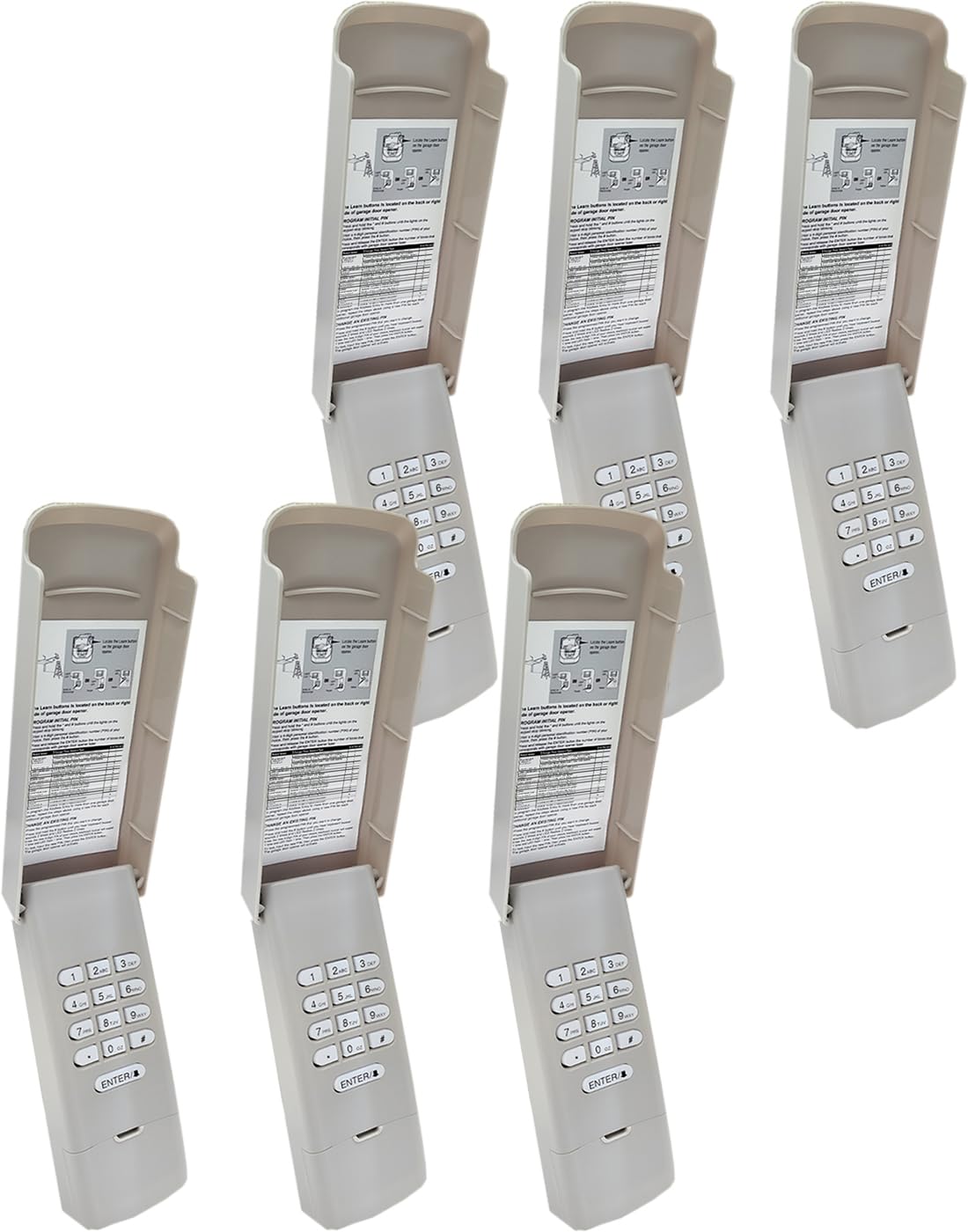 877LM 877Max 878Max Wireless Garage Door Opener Keypad for Liftmaster Chamberlain Craftsman Openers, Replaces 376Lm G940EV-P2 878MAX 377LM 977LM 877LM 66LM (Beige keypad 6pc)