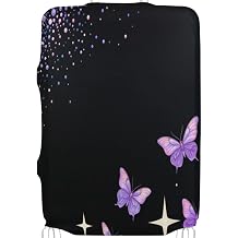 Pigsaly Purple Butterfly Glitter Polka Dots Suitcase S