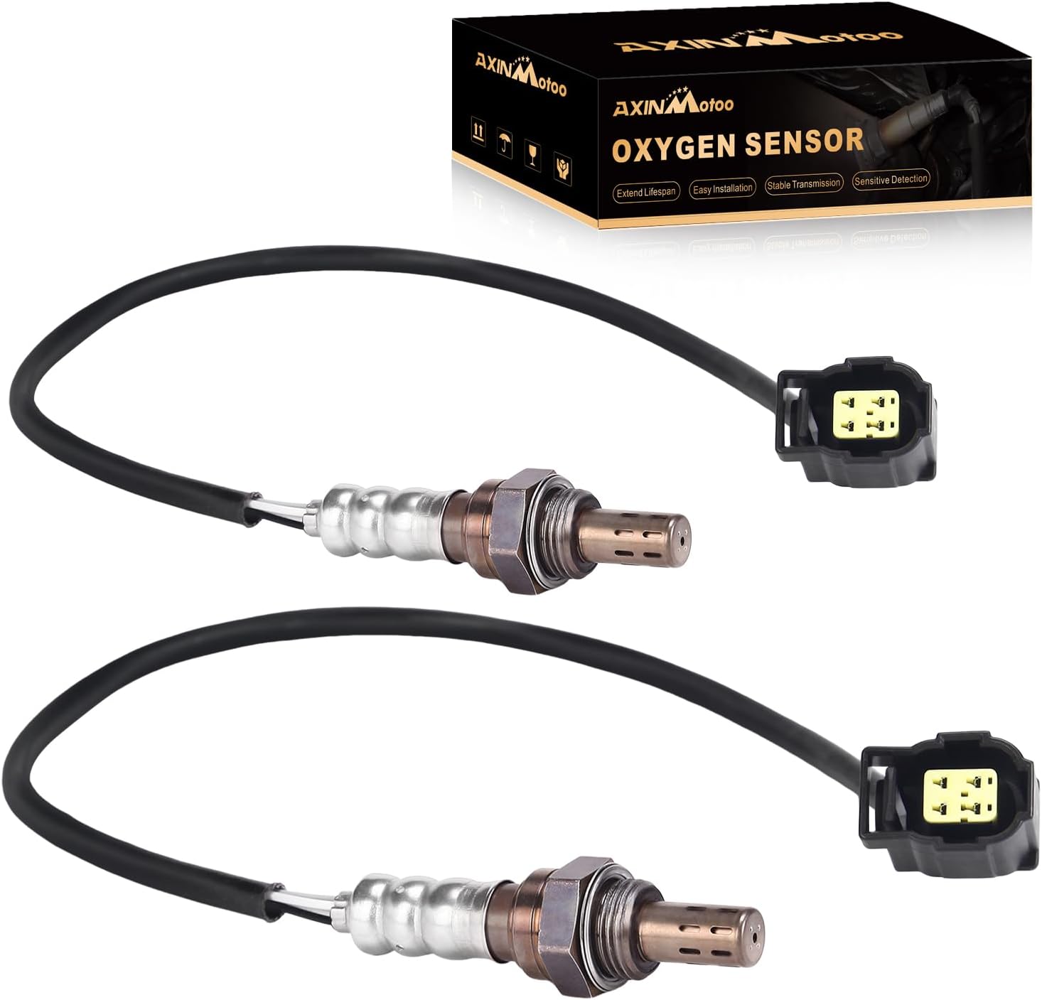 Oxygen O2 Sensor 234-4587 Upstream Downstream Replacement for Chrysler 300 Pacifica PT Cruiser Sebring, for Dodge Dokota Durango Charger, for Ram 1500, for Jeep Wrangler Grand Cherokee 2PCS