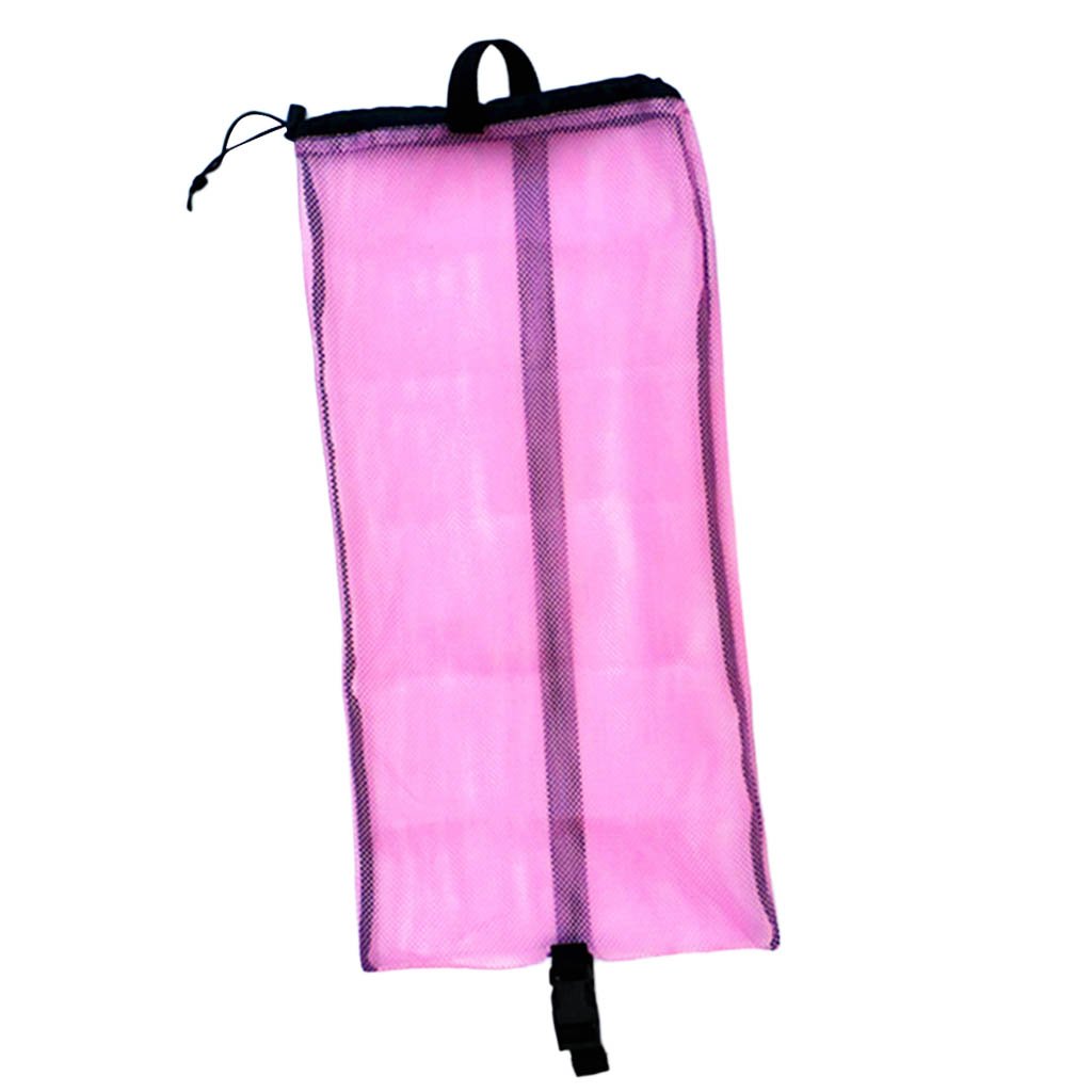 Sharplace Netzbeutel Mesh Kordelzug Tasche Netztasche Flossentasche für Tauchen Schnorcheln Schwimmen Ausrüstung, Rosa