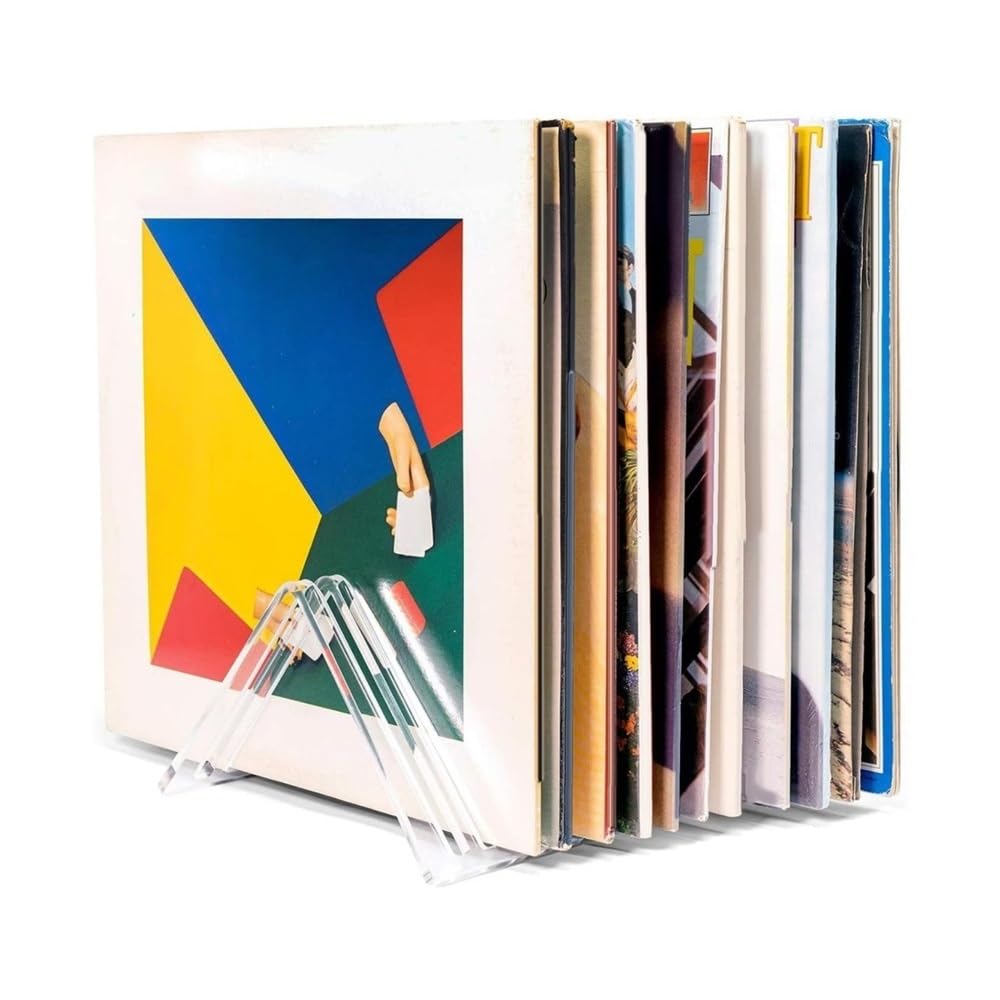 Trójkątny stojak na płyty winylowe C, akrylowa półka ekspozycyjna, uchwyt na biurko, mieści do 12 albumów LP, Slish Sto Solut dla miłośników muzyki