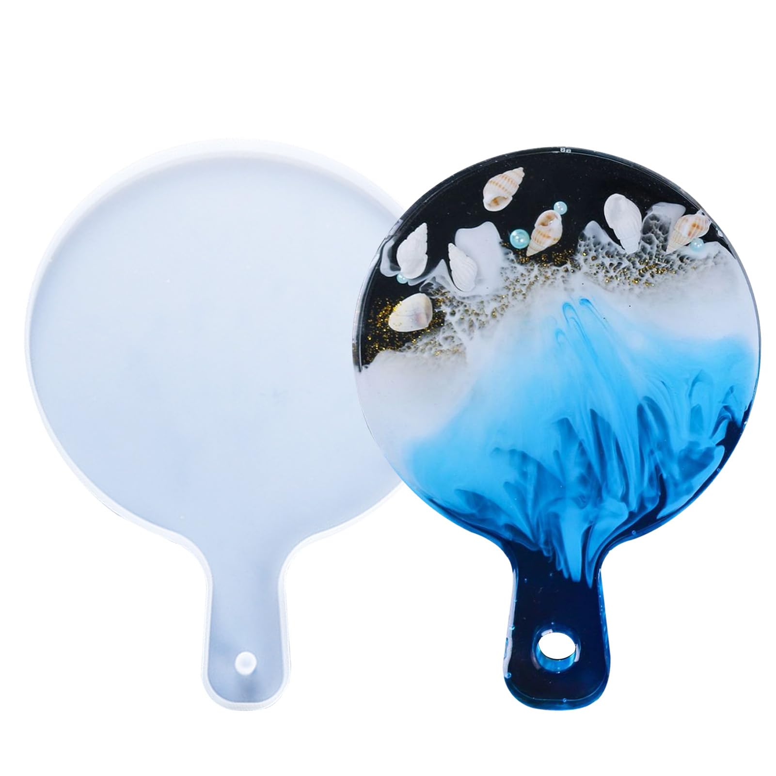 Cheese Board Epoxy Resin Silicone Molds with Handles and Holes