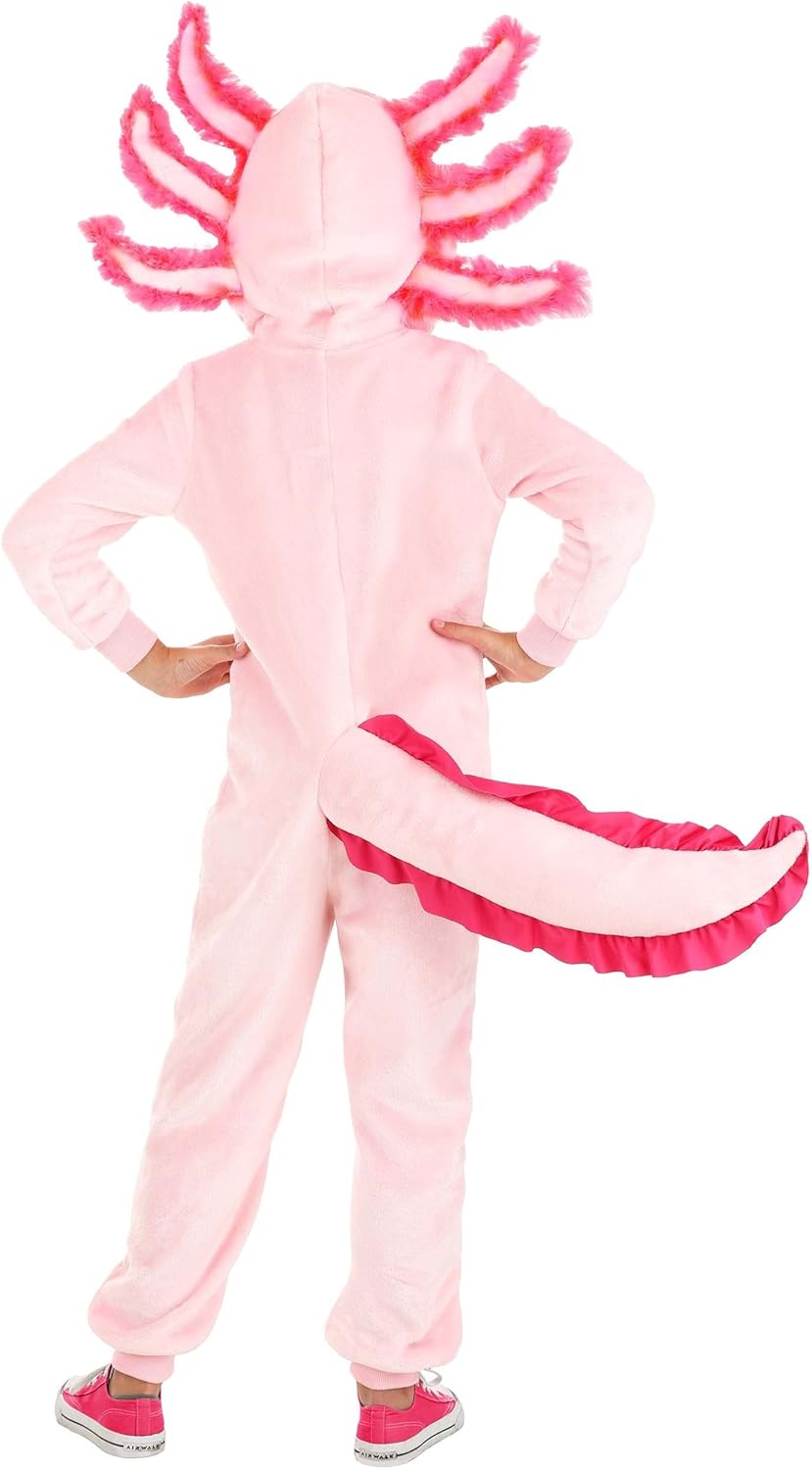 Adorable Axolotl Costume for Kids | Sea Creature Jumpsuit | Halloween or Animal Themed Party Outfit - Image 2