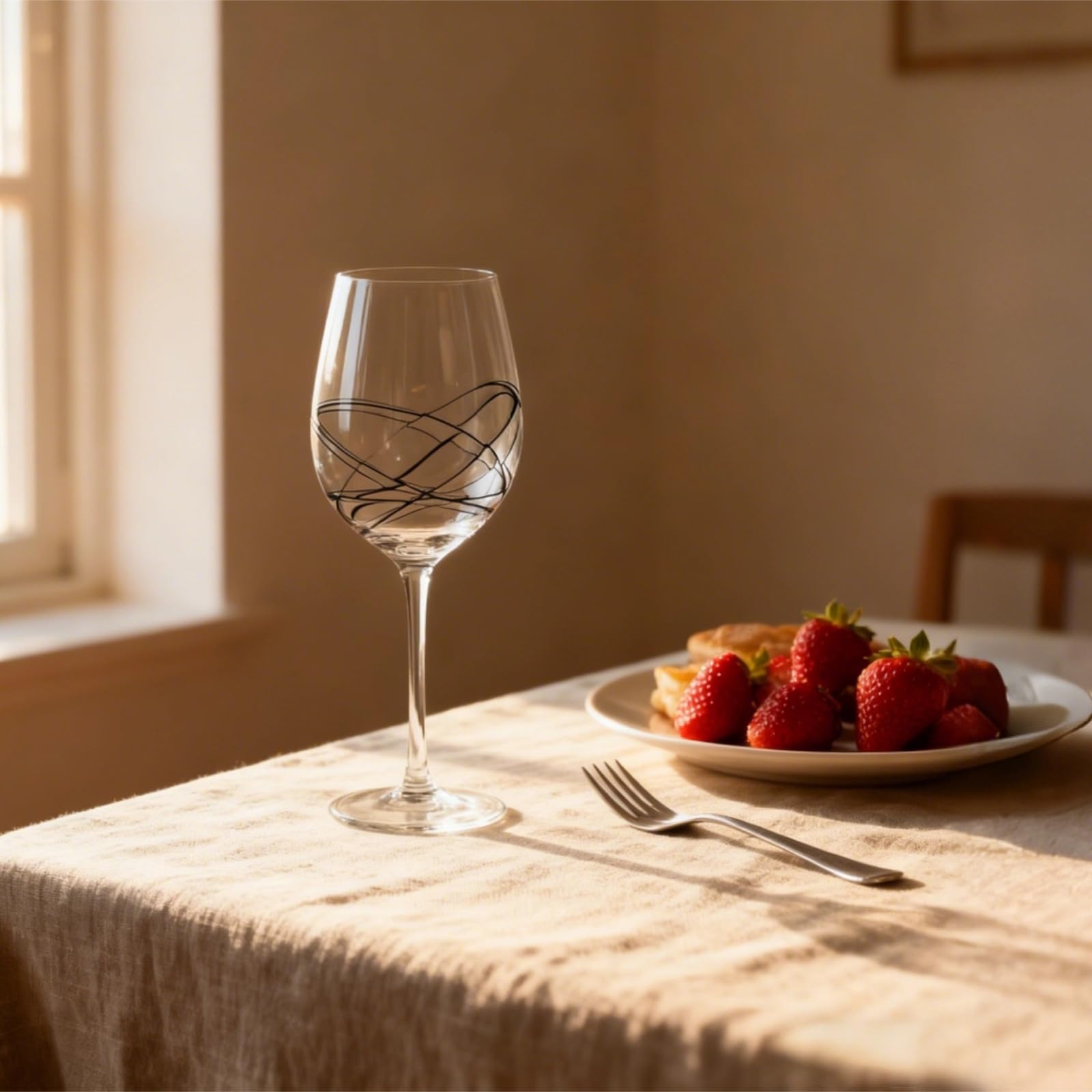 Transparentes Glas mit hohem Fuß, langer Stiel, elegantes Weinglas, 2 Stück Aperol-Spritz Glas