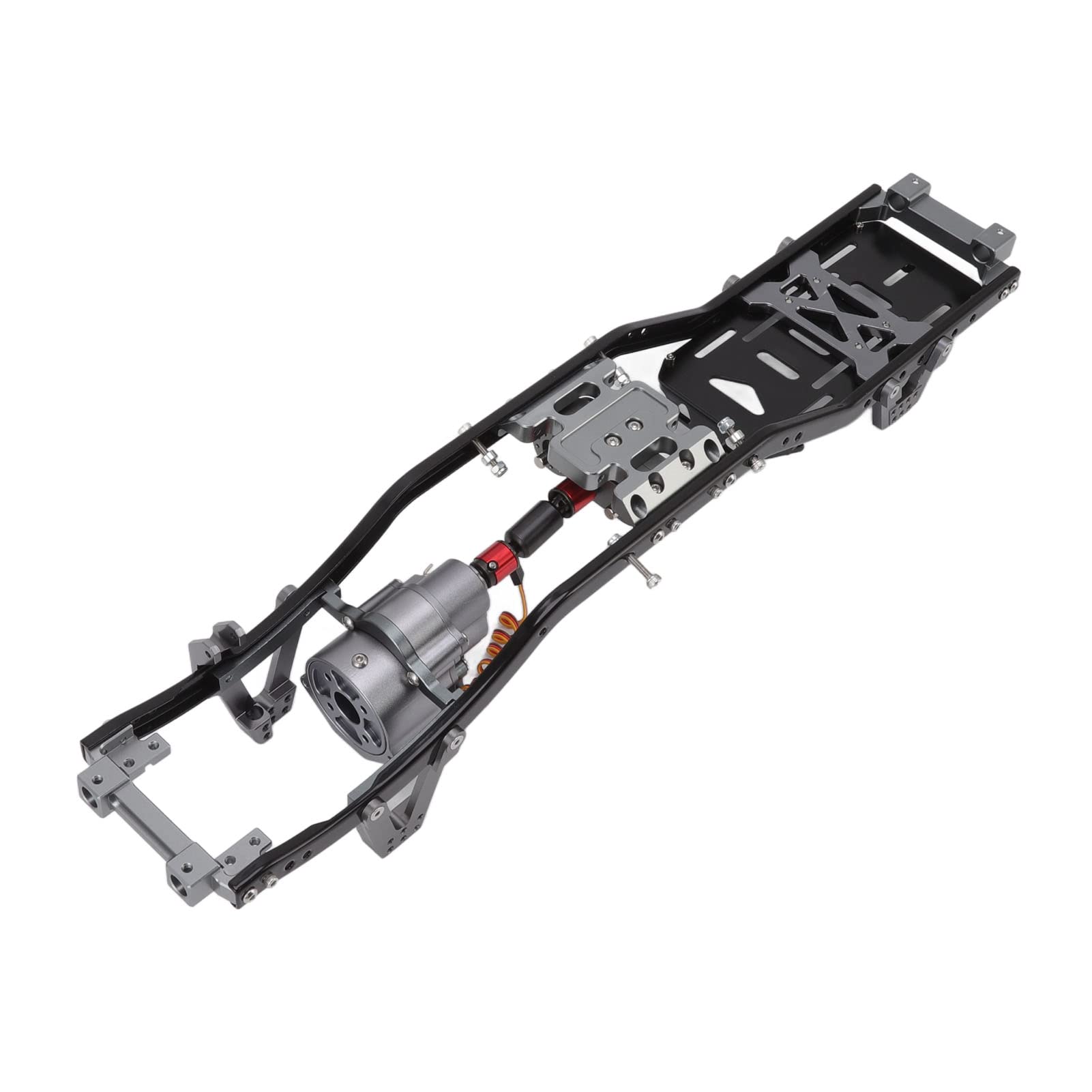 Metalowa obudowa RC Rozstaw osi 313 mm Tryb 2 prędkości 3-kanałowy nadajnik Rama RC ze stopu aluminium do samochodu Axial SCX10 1/10 RC (Ty Kolorze)
