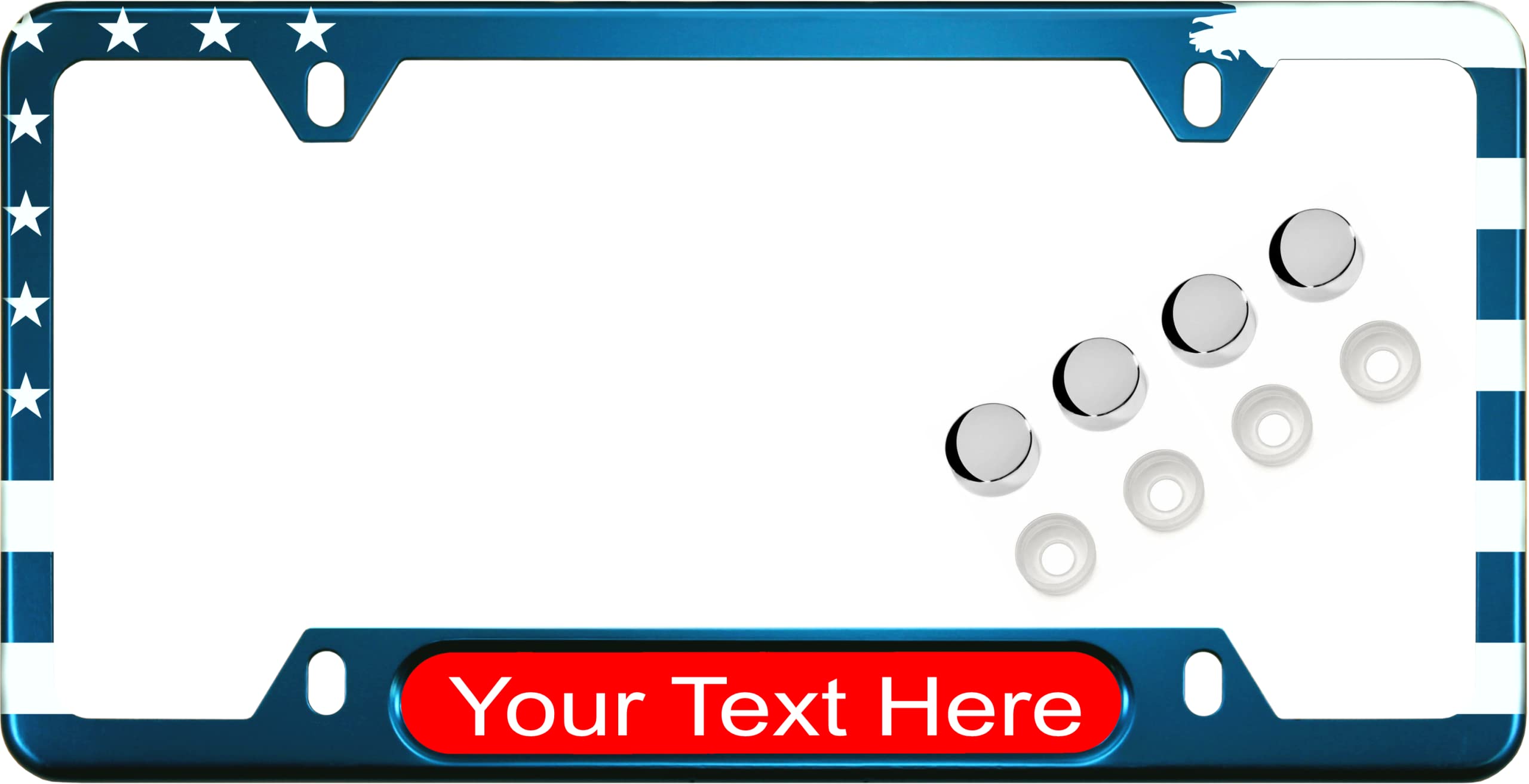USA Patriotic | American Flag Custom Personalized Anodized Aluminum Thin Top | - Picture 22 of 133