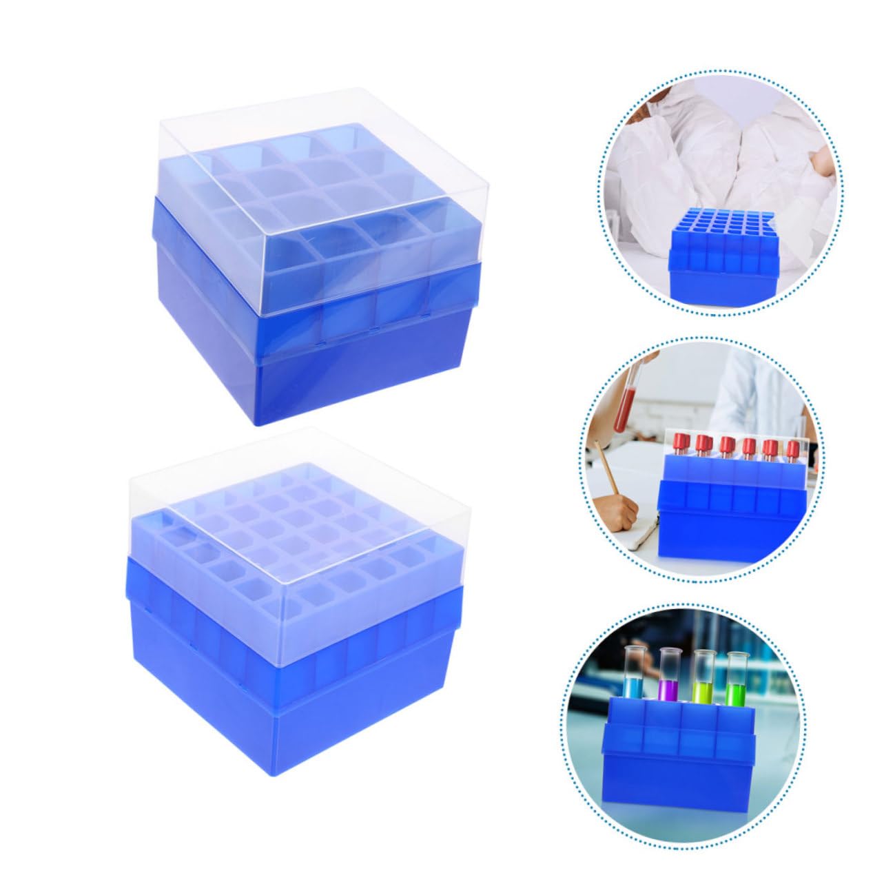 4pezzi Scatole Per Provette Da Laboratorio Compartimenti Per Tubetti Campionamento Box Per Conservazione Provetta Bassa Temperatura Posti Per Posti