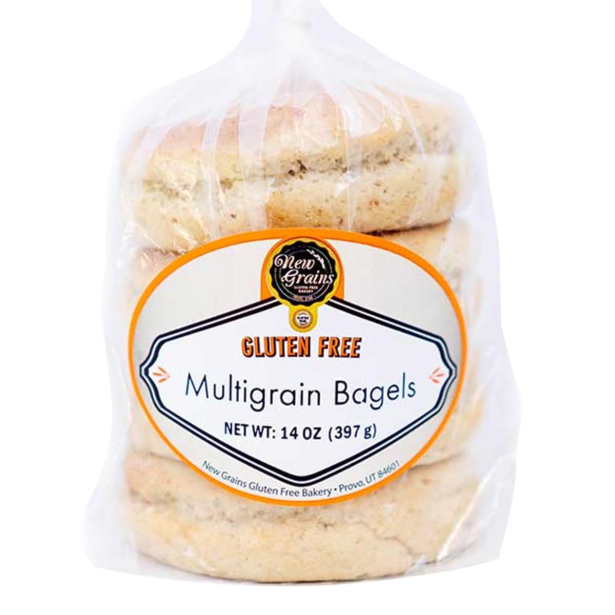 New Grains Artisan Multigrain Bagels 14oz | Gluten Free Bagels with Texture of The Soft Bagels | Light & Fluffy Bread for Toasted with Combination of Fruits, Spreads, or Sandwich Fillings