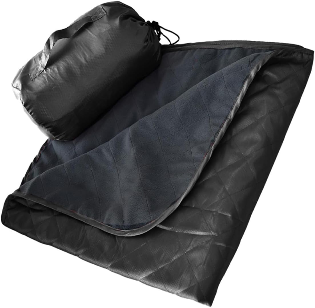 DECHOUS Camping Blanket Waterproof Fleece Outdoor Warm Nap Blanket Moisture-Resistant Picnic Mat for Hiking Beach Travel