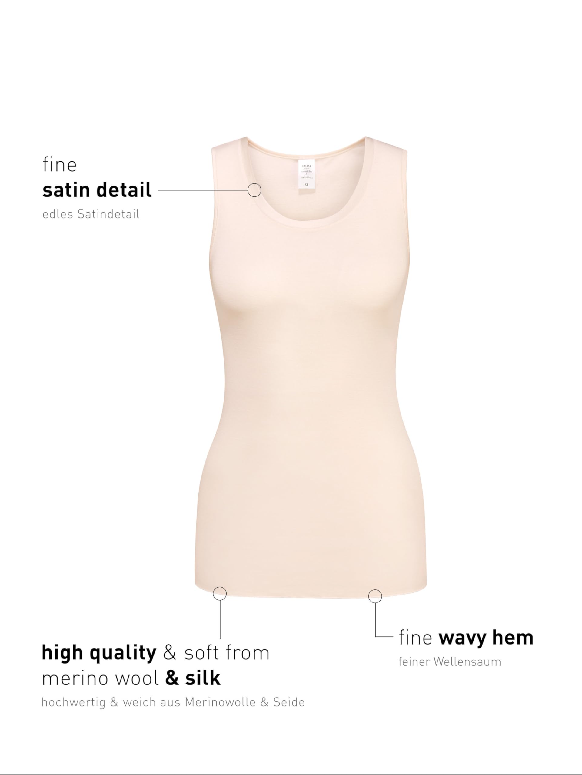 Calida True Confidence - Top Senza Maniche Maglia Intima Donna