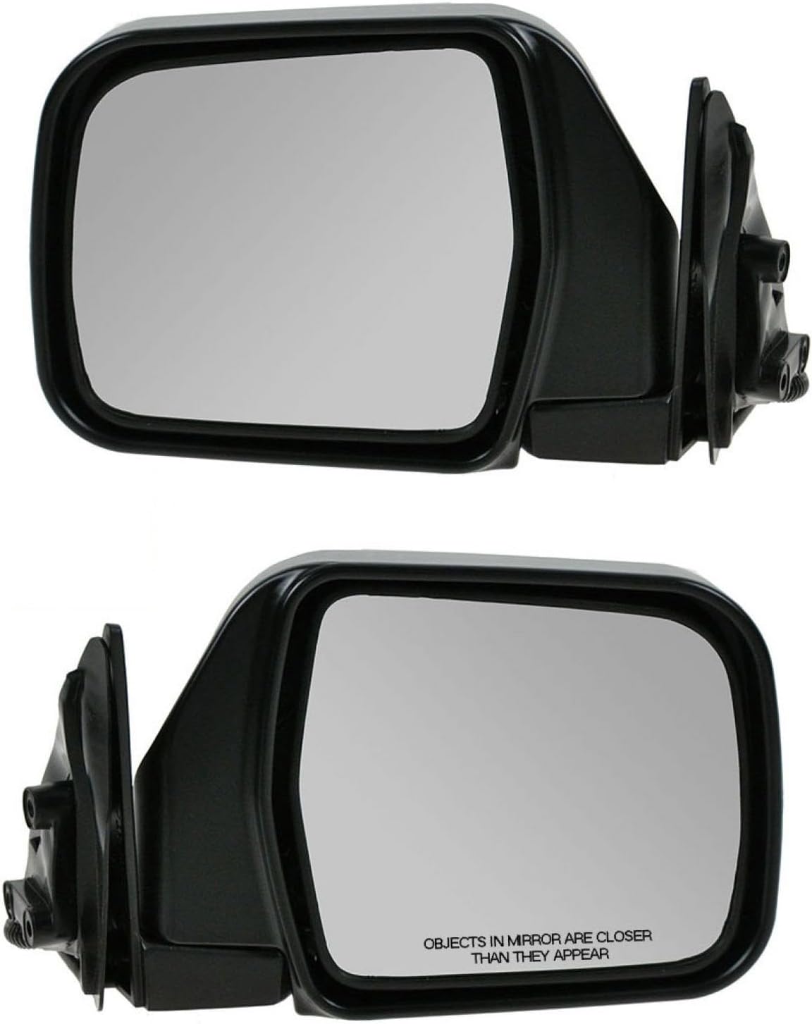 Driver & Passenger Side Power Mirror Set Chrome Manual Fold Compatible with 1990-1995 Toyota 4Runner TO1320121 TO1321121