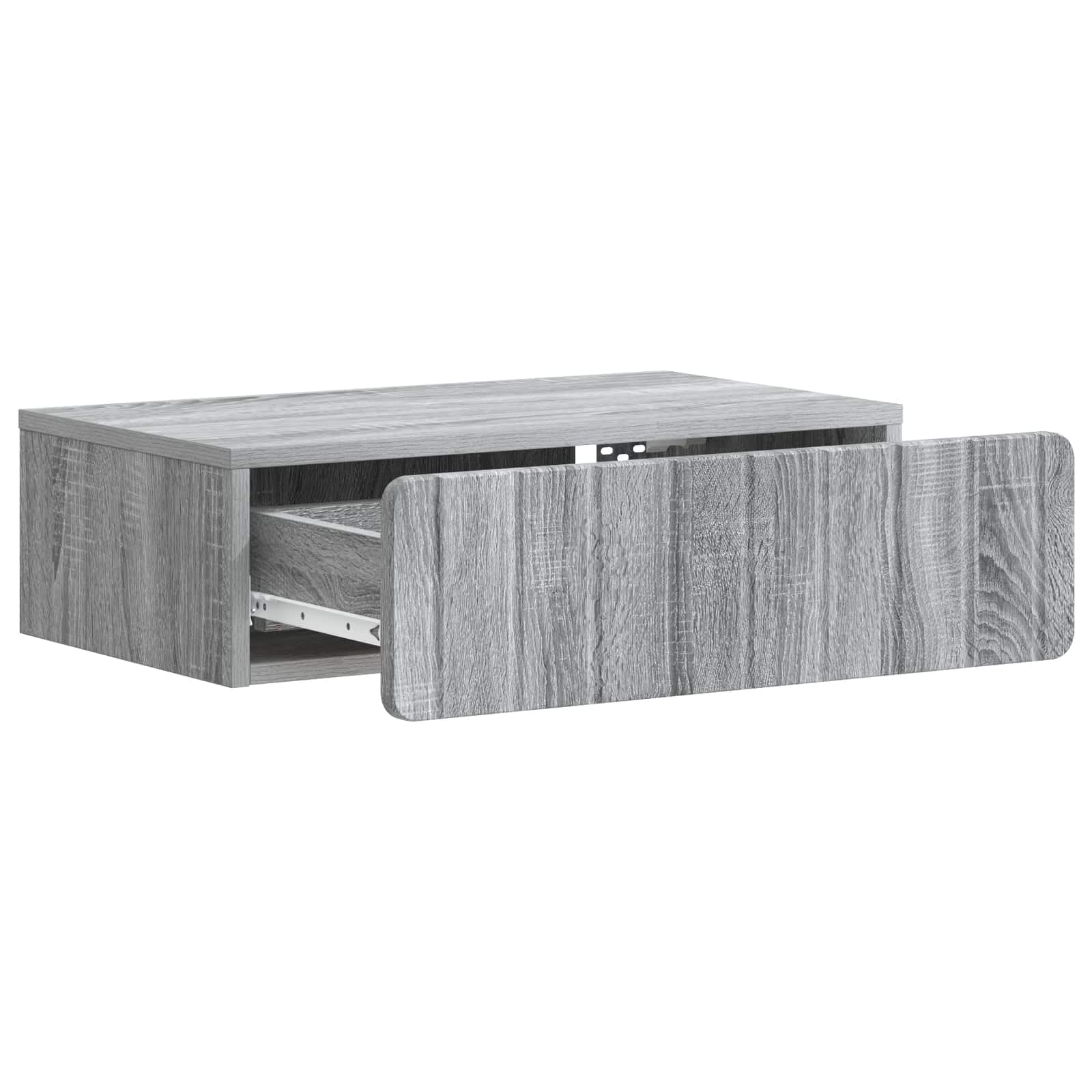 Tavolino da parete in legno per corridoio, grigio