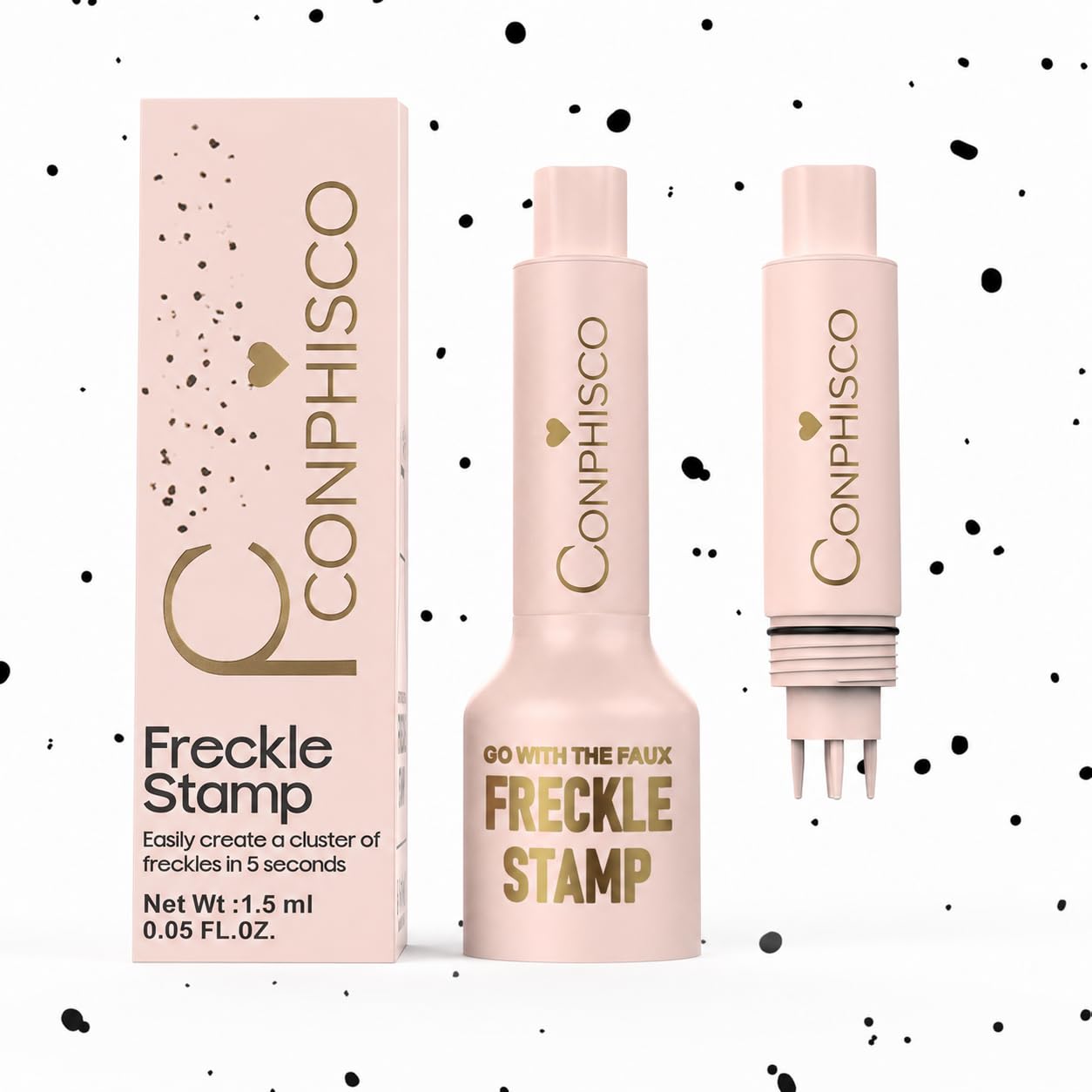 Conohisco® Freckle Stamp Pen – Upgraded Liquid Freckle Marker with Multi-Prong Soft Tip, Air Cushion Applicator for Natural Sun-Kissed Look, Long-Lasting Freckle Makeup Tool-picture-26