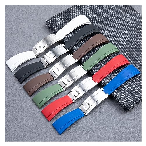 Bracelet FKM 21mm étanche et résistant avec boucle déployante