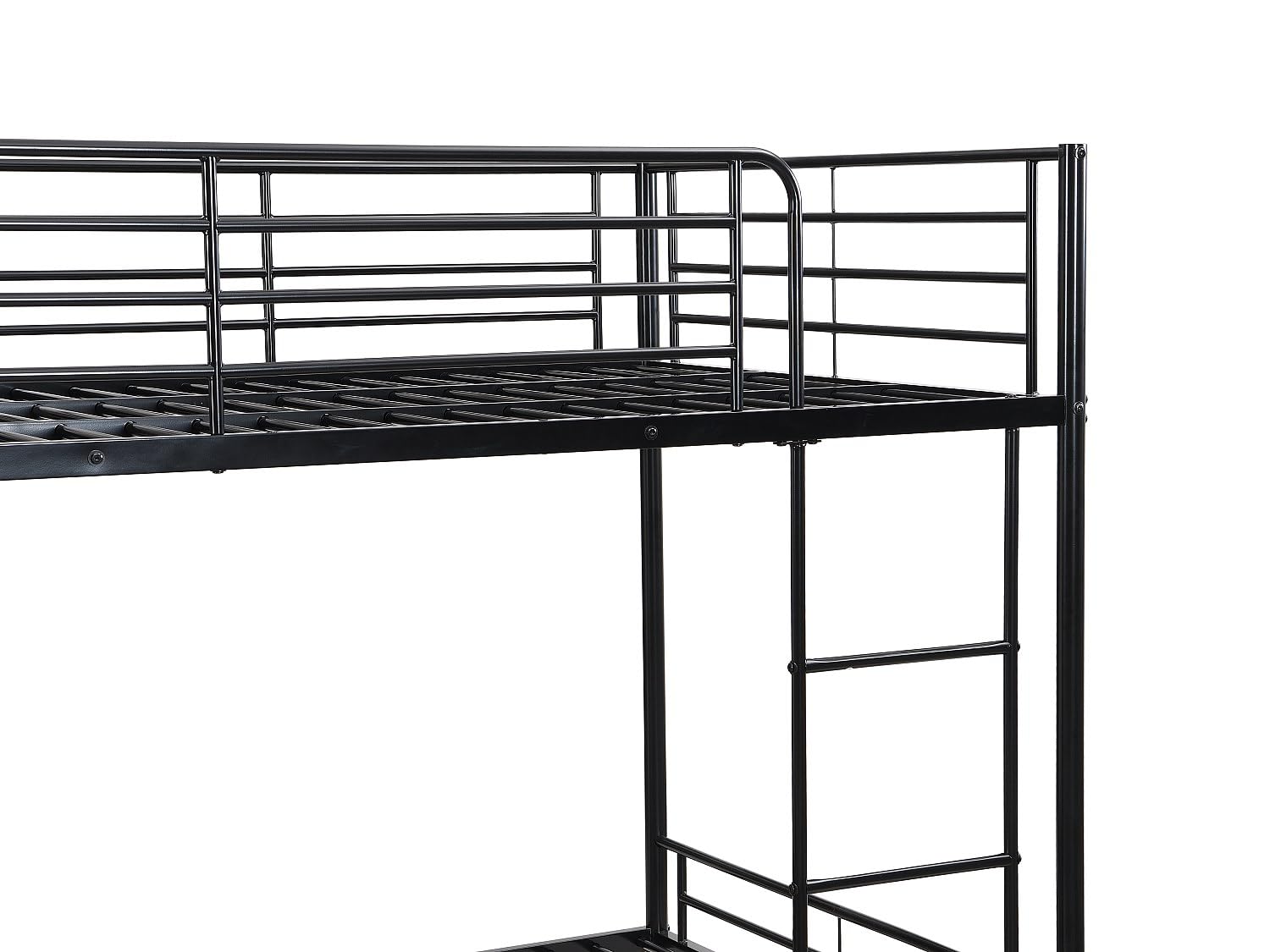 Vente-unique - Letti a castello - 2 x 120 x 190 cm - Nero - DUOTIS II - Letto Bambino