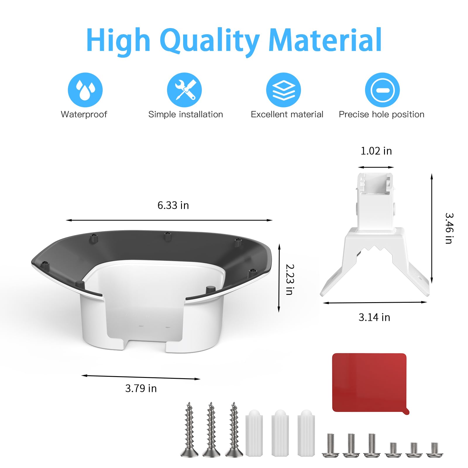 Soporte de esquina de pared para eufy SoloCam E30/4G LTE Cam S330 con cubierta de lluvia (1 juego)