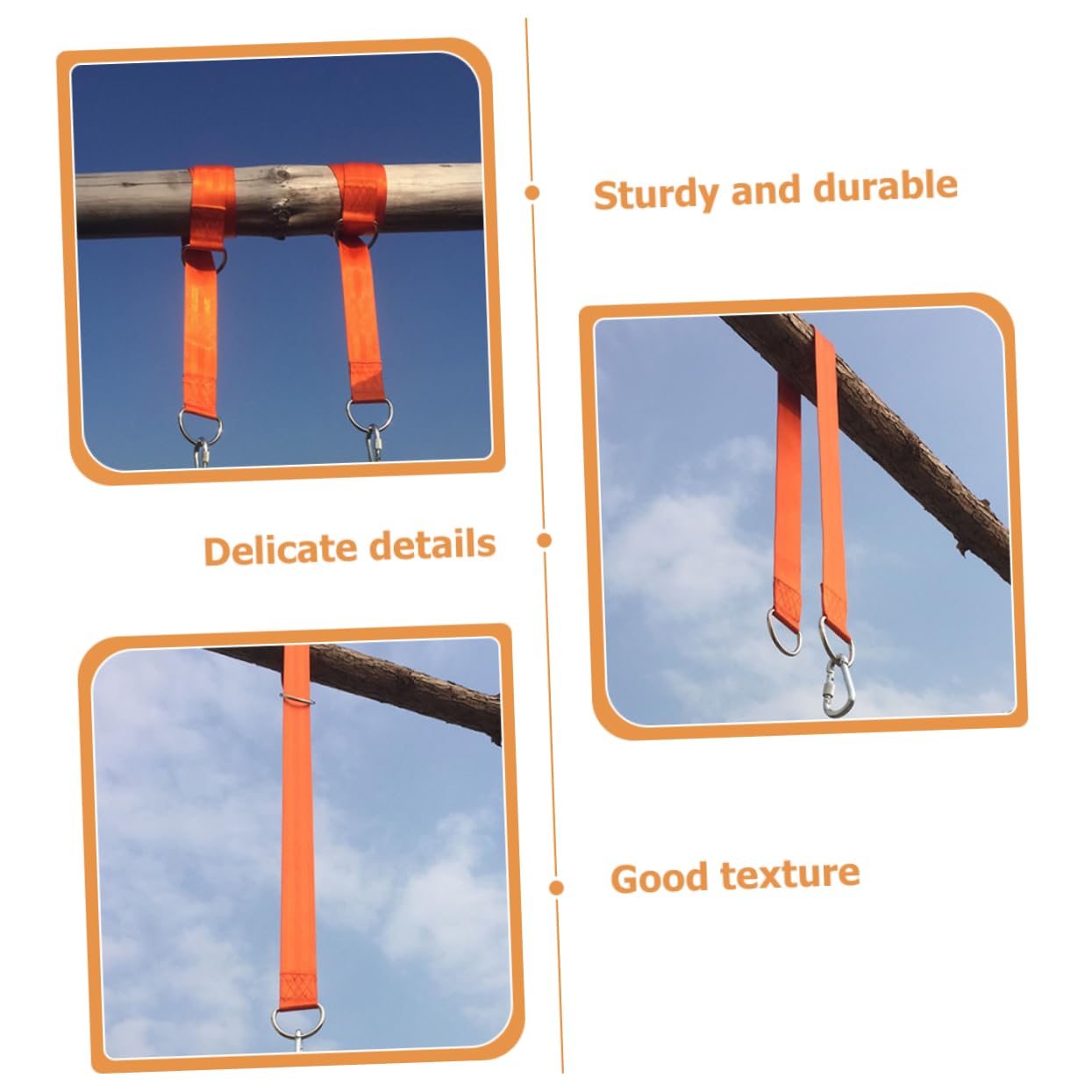 SUPVOX 1 Set Tree Swing Straps Heavy Duty Swing Hanging Ropes for Camping Picnic Hiking