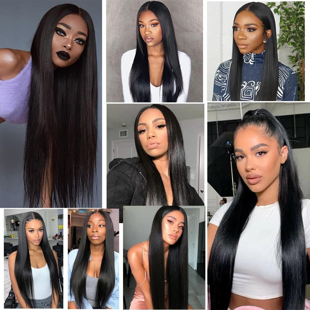 24 Inch Straight Lace Front Wigs Human Hair 13x4 HD 200% Density Lace Frontal Wig Pre Plucked with Baby Hair - Image 3