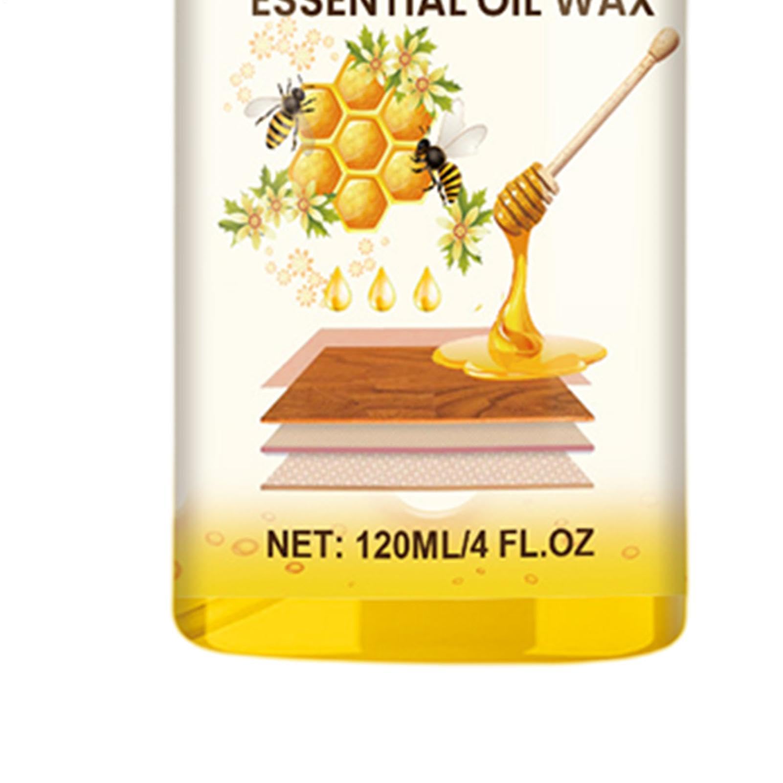 Wosk pszczeli spray do mebli, 120 ml, naturalny, wielofunkcyjny środek do pielęgnacji mebli z drewna, do podłóg, sypialni, salonu, jadalni, korytarza, domu, wnętrz, stołów, krzeseł, szafek