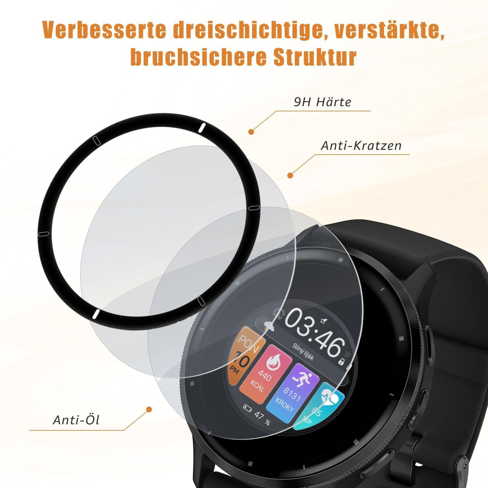 Carantee 2 Stück Für Panzerglas Für Garmin Venu 2 Plus