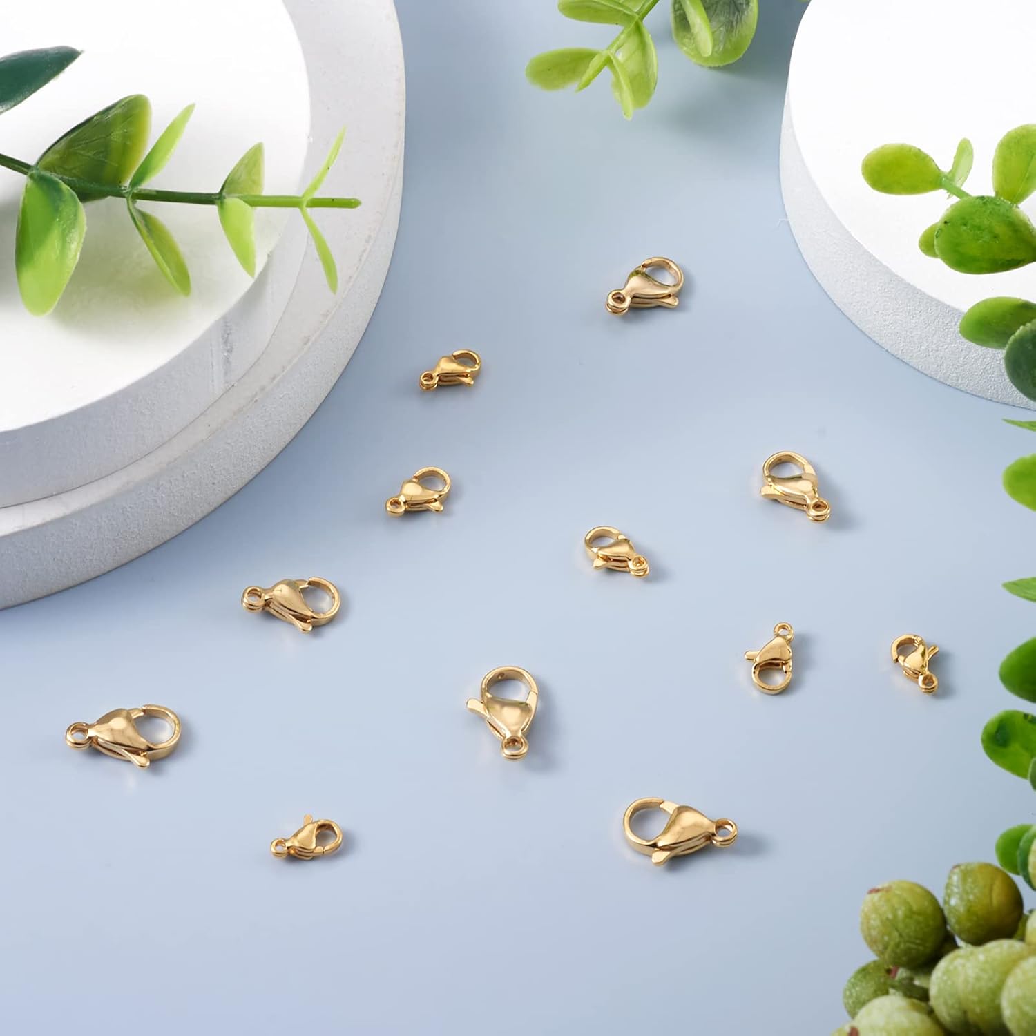 Pandahall 100Pcs Stainless Steel Lobster Claw Clasps Real 24K Gold Plated Jewelry Clasps 15x9x4mm Gold Filled Clasps for Bracelet Necklace Jewelry Making - Image 8