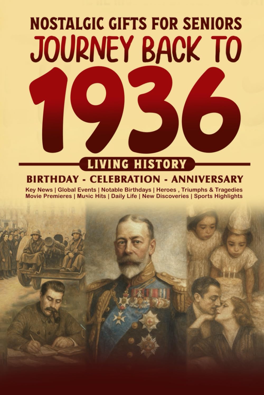 Journey Back To 1936: The Perfect Gift for Birthdays and Anniversaries For Those Born in 1936 History Book for Mom, Dad, Grandparent, Friends, and More