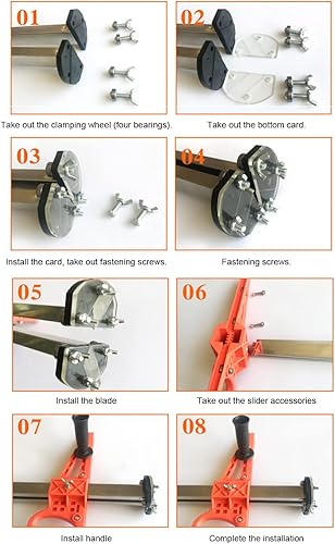 Miniatura 4 de Diydeg Cortador de placas de yeso, cortador manual de paneles de yeso de doble cuchilla, herramienta de corte de paneles de yeso con 2 asas, riel de