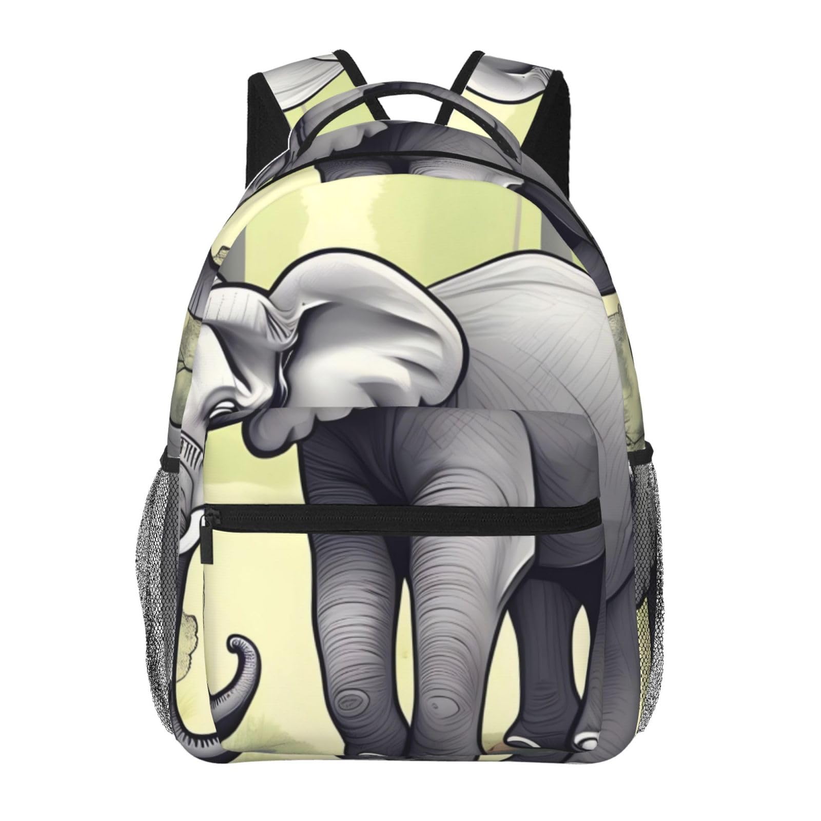 zhanglutian Walking Elephant Travel Backpack, Leisure Backpack, Large Capacity, Lightweight, Waterproof, Unisex, Suitable For Hiking.