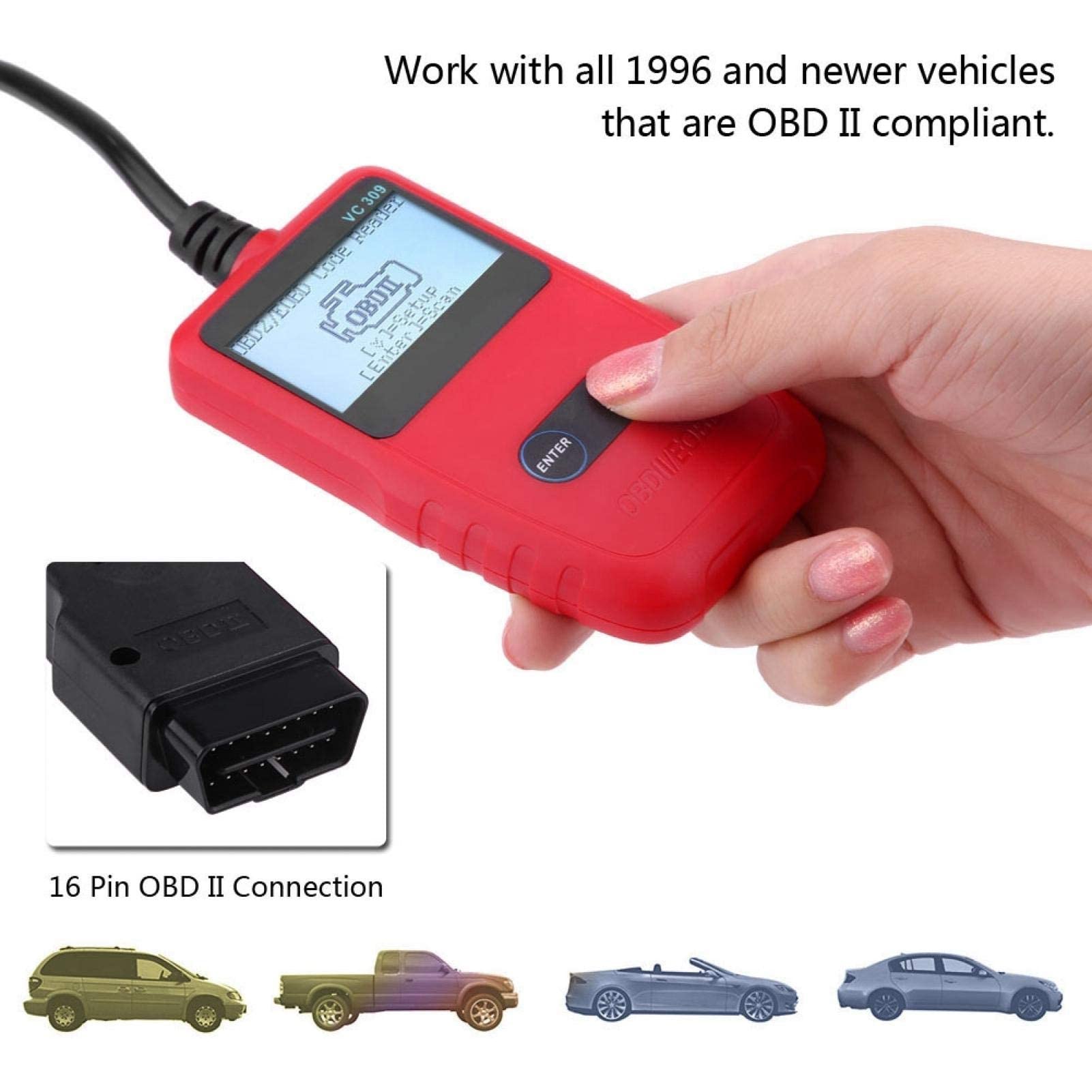 Skaner OBD2 Auto OBDII OBD Scanner Tool, Diagnostyczny Czytnik Kodów Usterek Sprzęt Diagnostyczny Do Samochodów