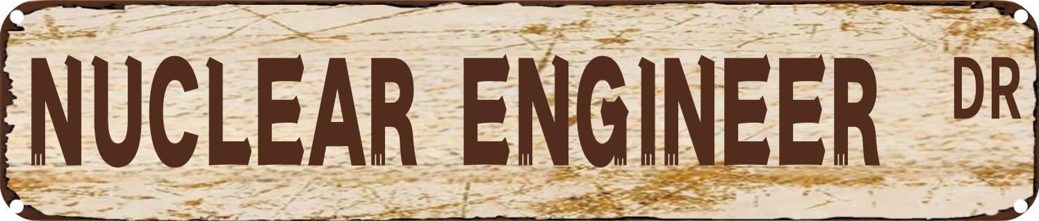 Ensound A1109 Vintage Tin Sign Retro Metal Wall Decor Nuclear Engineer Dr Rustic Aluminum Plaque For Home,Bar,Kitchen,Garage,Man Cave 4X16 Inch